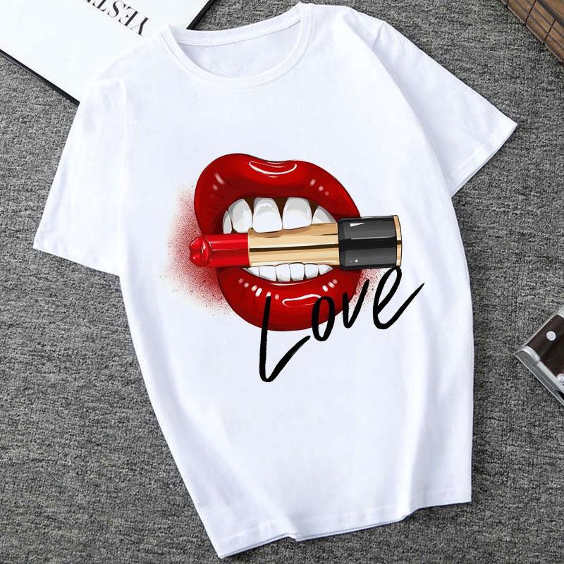 2025 Women s Short Sleeve T-Shirt with LOVE Lips Print XXXL
2025 Women s Short Sleeve T-Shirt with LOVE Lips Print XXXL