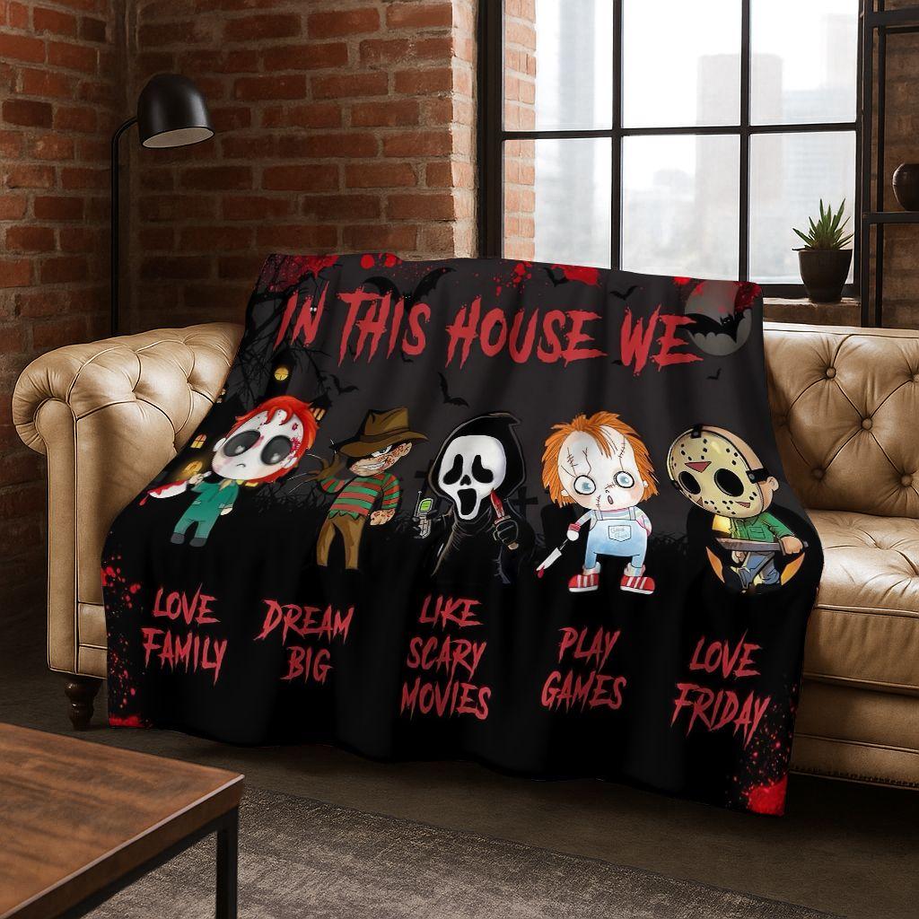 Horror Chucky Pennywise Clown Halloween Saw Freddy Krueger Flannel Blanket Soft Warm Blanket for Bedroom Living Room Bed Picnic 75x90cm
Horror Chucky Pennywise Clown Halloween Saw Freddy Krueger Flannel Blanket Soft Warm Blanket for Bedroom Living Room Bed Picnic 75x90cm
