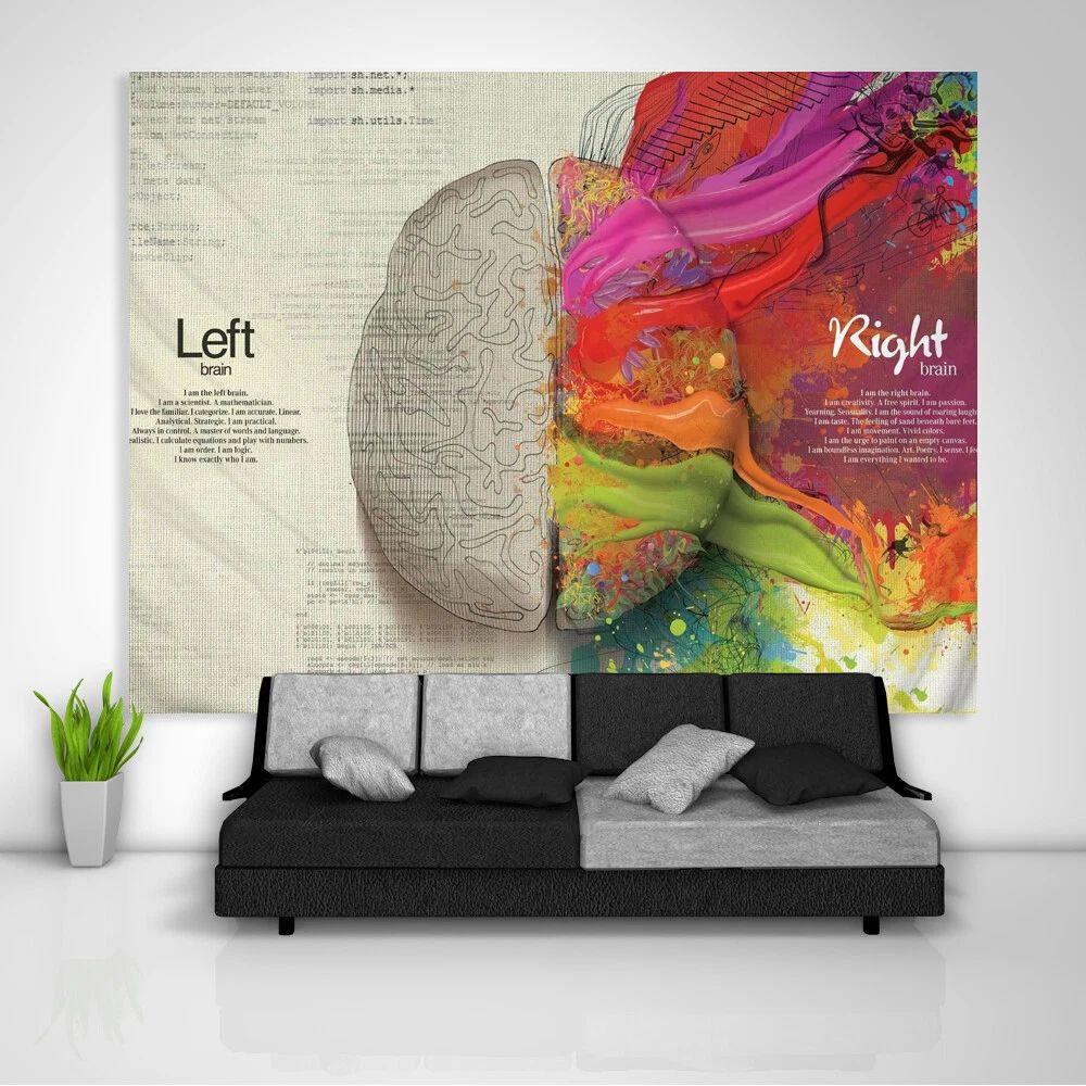 Colorful wall hanging tapestry with brain image 75x100
Colorful wall hanging tapestry with brain image 75x100