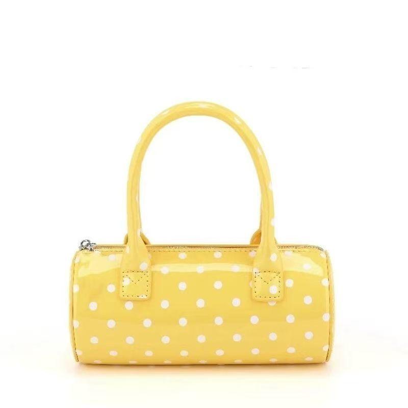 Korean Style Polka Dot Cylinder Handbag Sweet Cute Soft Fashi Women Bost Bag Ladies Leather Unique Shoulder Crossbody Bag 18x8x8cm жёлтый
Korean Style Polka Dot Cylinder Handbag Sweet Cute Soft Fashi Women Bost Bag Ladies Leather Unique Shoulder Crossbody Bag 18x8x8cm жёлтый