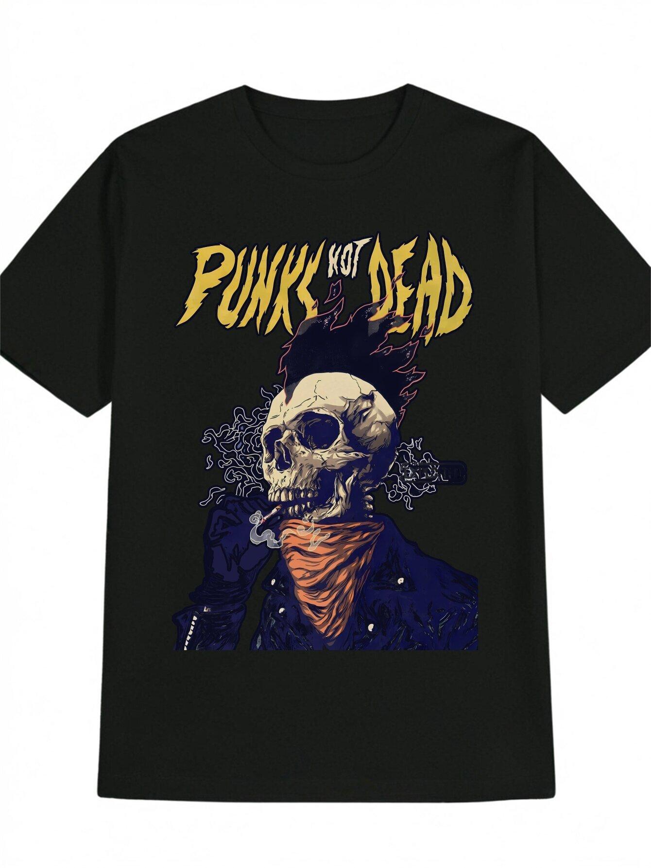 Графическая футболка Punk Not Dead - Черная футболка с коротким рукавом в винтажном стиле с дизайном Череп и Пламя XXXXL
Графическая футболка Punk Not Dead - Черная футболка с коротким рукавом в винтажном стиле с дизайном Череп и Пламя XXXXL