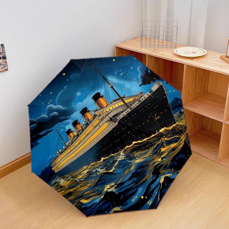 1 PC Automatic Folding Umbrella - Steamships, sailboats Pattern, Portable & Foldable Design with 8 Ribs, Christmas Birthday Gifts
1 PC Automatic Folding Umbrella - Steamships, sailboats Pattern, Portable & Foldable Design with 8 Ribs, Christmas Birthday Gifts