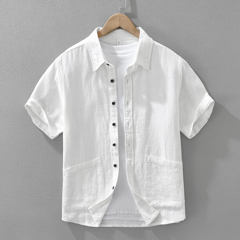 Chinese Style Cotton Linen Shirts for Men Breathable Summer Shirt 2 Pockets Short Sleeve Button Shirt Daily Casual Tops M белый
Chinese Style Cotton Linen Shirts for Men Breathable Summer Shirt 2 Pockets Short Sleeve Button Shirt Daily Casual Tops M белый