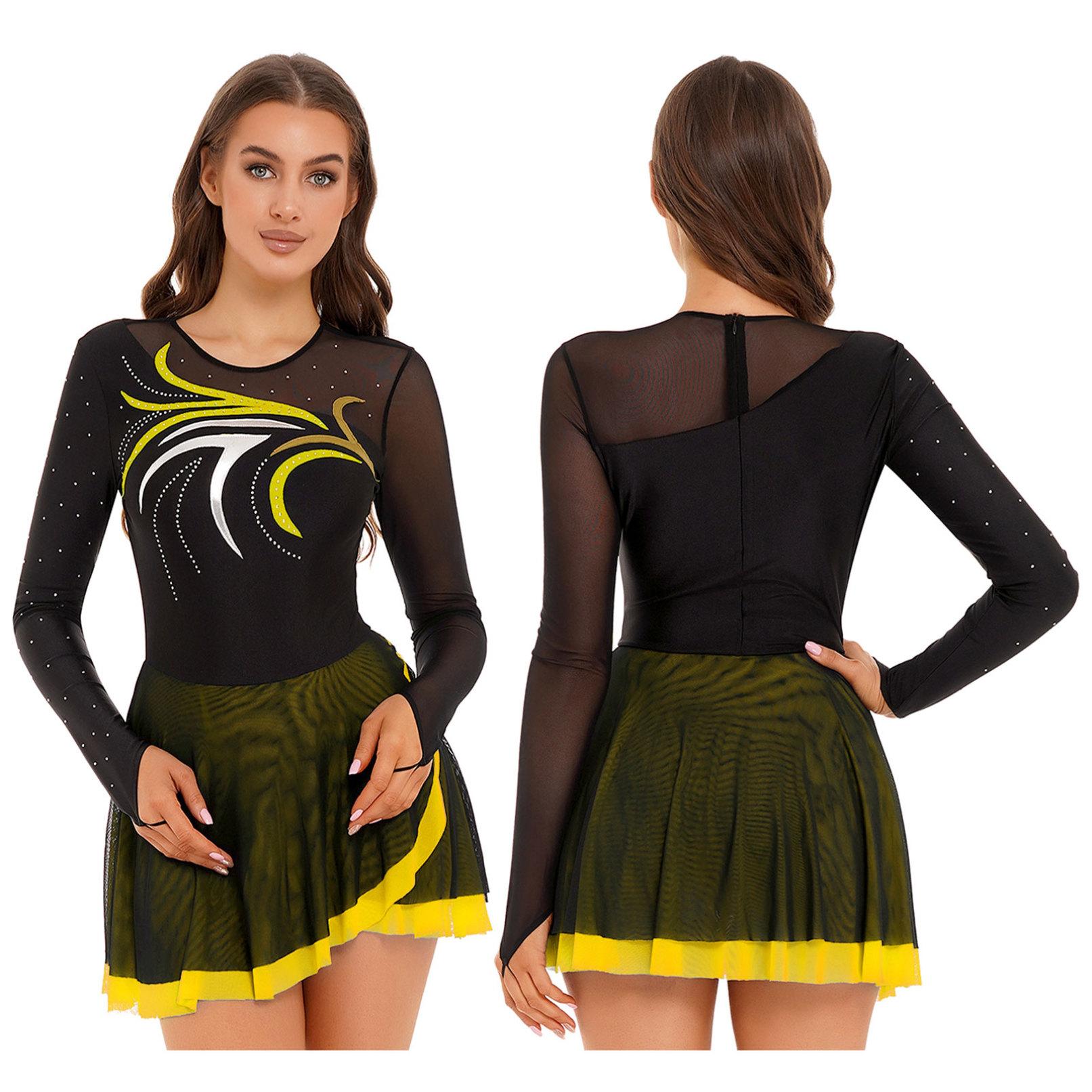 Жіноча сукня для фігурного катання з довгим рукавом, сітка зі стразами, катання на роликових ковзанах, ліричний танцювальний костюм, балетна сукня-трико S
Жіноча сукня для фігурного катання з довгим рукавом, сітка зі стразами, катання на роликових ковзанах, ліричний танцювальний костюм, балетна сукня-трико S