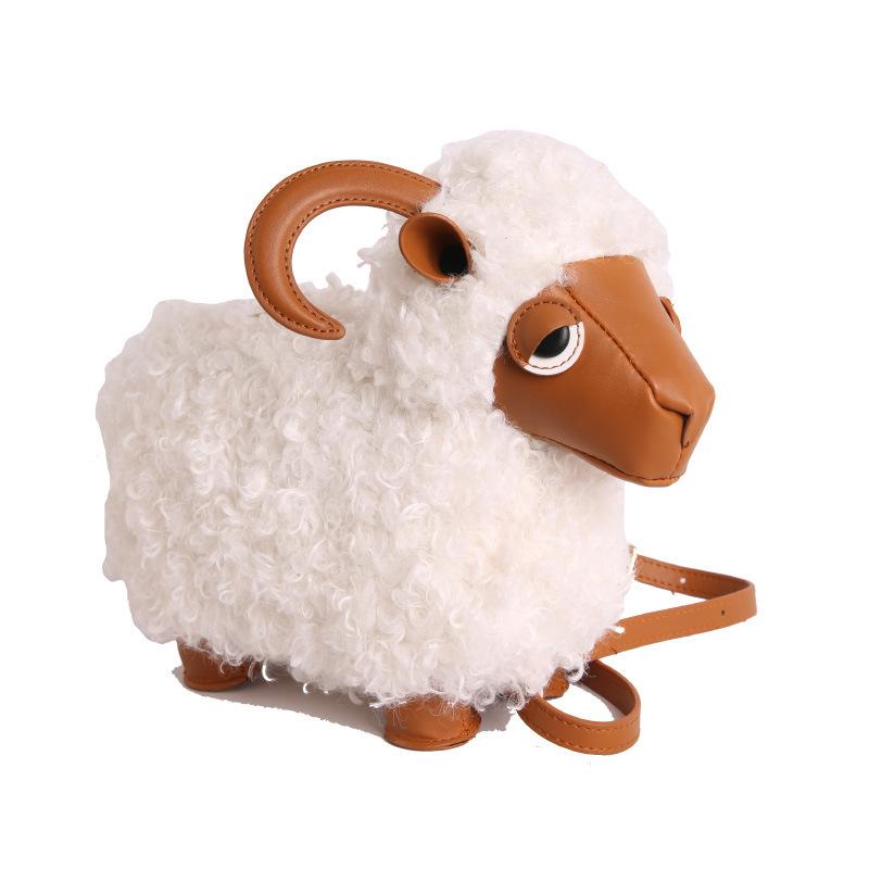 Lamb Shaped Plush Crossbody Bag Fluffy Curly Fur Texture With Faux Leather Details Kawaii Cartoon Style Women Cute Shoulder Bag темно-коричневого кольору
Lamb Shaped Plush Crossbody Bag Fluffy Curly Fur Texture With Faux Leather Details Kawaii Cartoon Style Women Cute Shoulder Bag темно-коричневого кольору