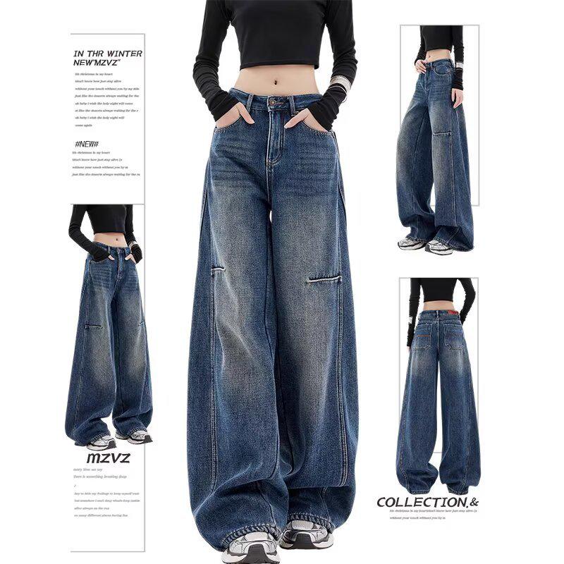 Retro Women s Ripped Wide-Leg Scimitar Jeans - Early Spring Slimming Floor-Length Pants M: Height 155-165CM (Weight 95-108 lbs)
Retro Women s Ripped Wide-Leg Scimitar Jeans - Early Spring Slimming Floor-Length Pants M: Height 155-165CM (Weight 95-108 lbs)
