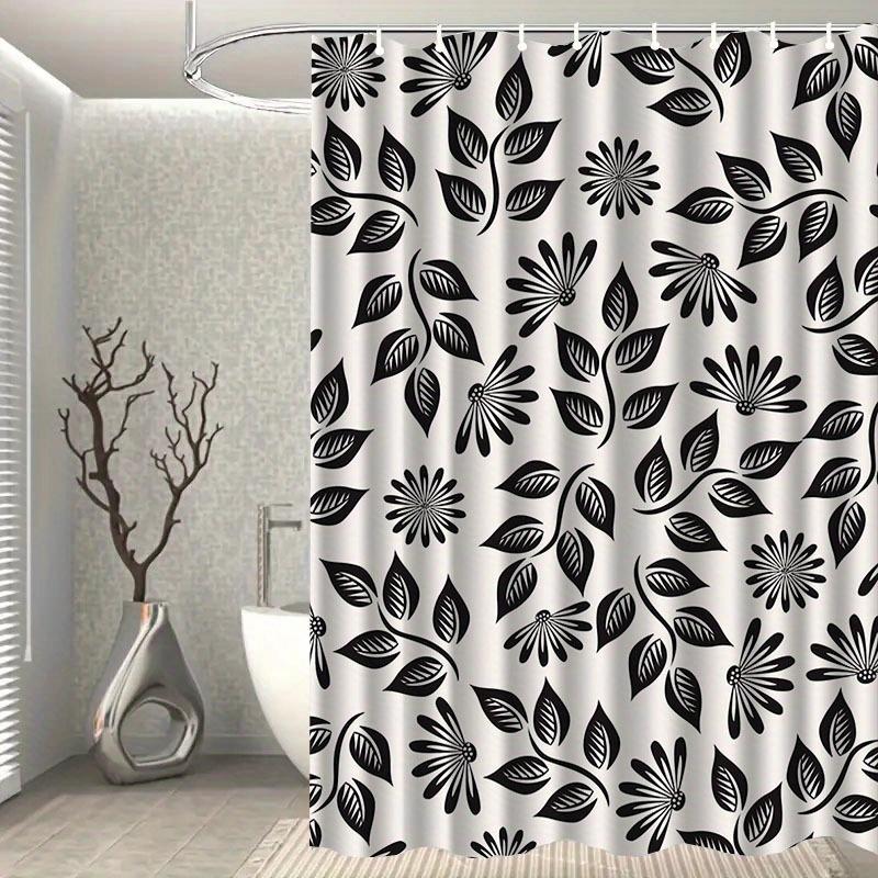 1Pc Simple Leaf Pattern Shower Curtain, Polyester Fabric, Machine Washable, With Hooks, Suitable For Bathroom Dcor. W60H190(CM)-1 Pcs
1Pc Simple Leaf Pattern Shower Curtain, Polyester Fabric, Machine Washable, With Hooks, Suitable For Bathroom Dcor. W60H190(CM)-1 Pcs