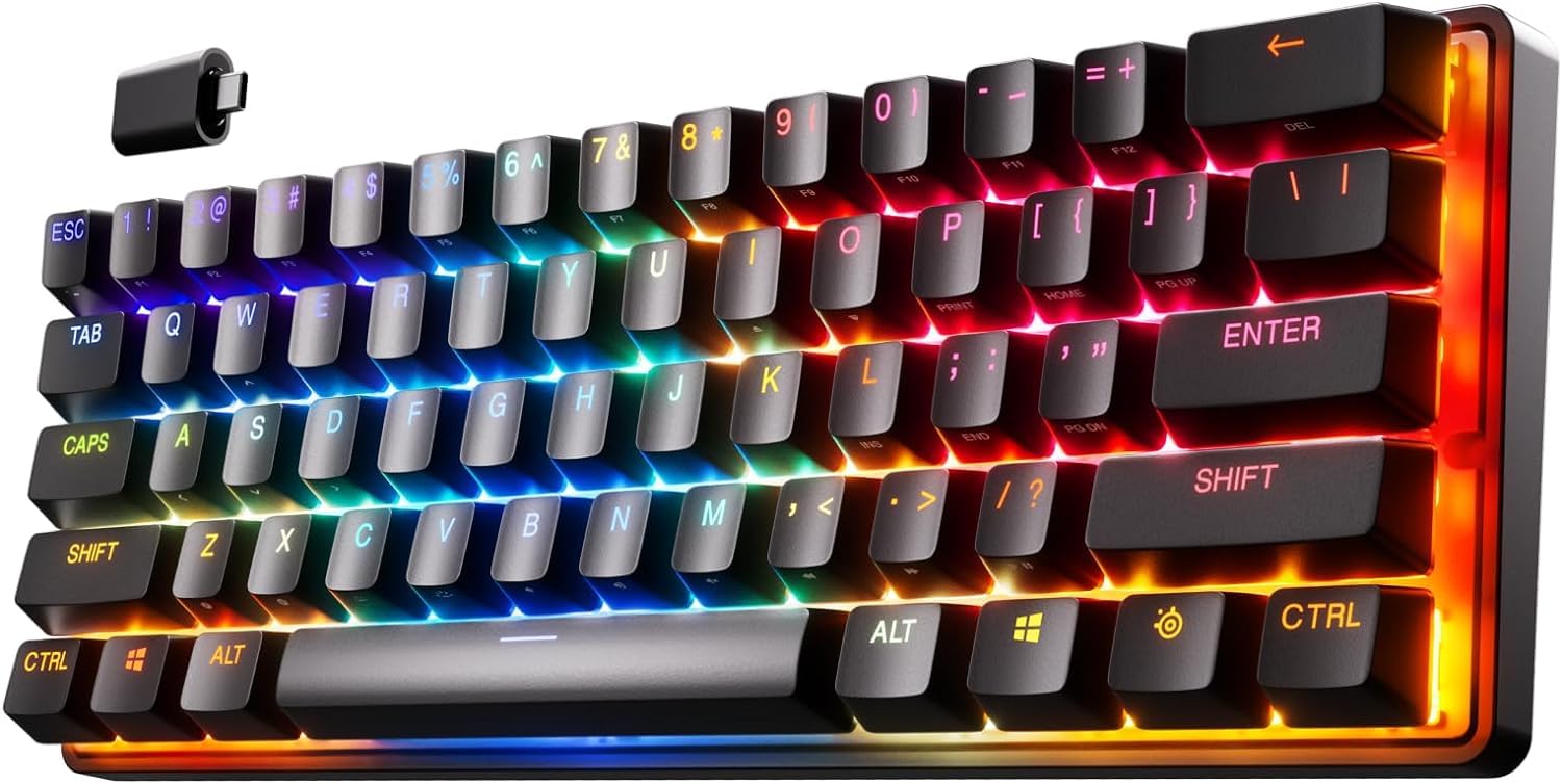 Steelseries Gaming Keyboard Mini Size Apex Pro Mini Wireless JP Wireless Japanese Layout Quantum Wireless Connection OmniPoint Switch Action Keys чорний
Steelseries Gaming Keyboard Mini Size Apex Pro Mini Wireless JP Wireless Japanese Layout Quantum Wireless Connection OmniPoint Switch Action Keys чорний