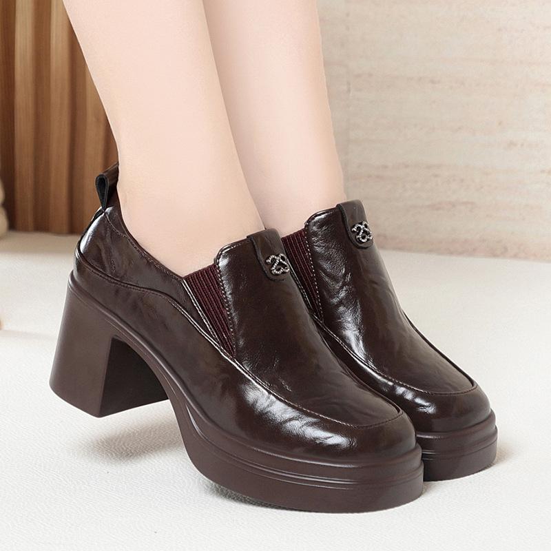Women s High-heeled Leather Shoes, Spring and Autumn Single Shoes, Chunky Heels, Thick Soles, Slip-on Women s Shoes, Square Toe Leather Shoes 41 коричневий
Women s High-heeled Leather Shoes, Spring and Autumn Single Shoes, Chunky Heels, Thick Soles, Slip-on Women s Shoes, Square Toe Leather Shoes 41 коричневий