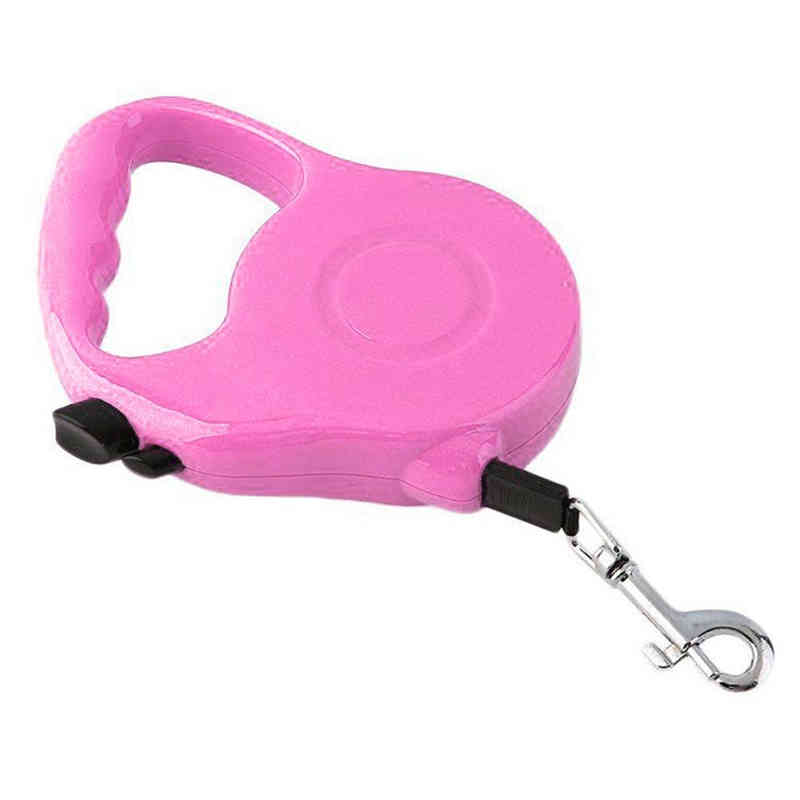 Поводок для домашних животных, уличный поводок для выгула собак, автоматический выдвижной тракторный поводок для собак, товары для домашних животных 5M розовый