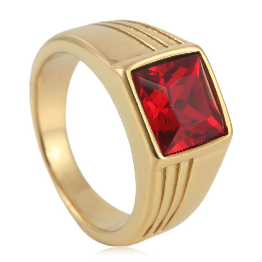 Simple and Fashionable European and American Personality Trend Ring Inlaid with Red Gemstone Trend Jewelry Titanium Steel Ring R 7
Simple and Fashionable European and American Personality Trend Ring Inlaid with Red Gemstone Trend Jewelry Titanium Steel Ring R 7