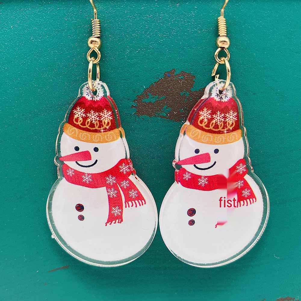 European & American Santa Claus Asymmetrical Acrylic Christmas Dangle Earrings Acrylic
European & American Santa Claus Asymmetrical Acrylic Christmas Dangle Earrings Acrylic