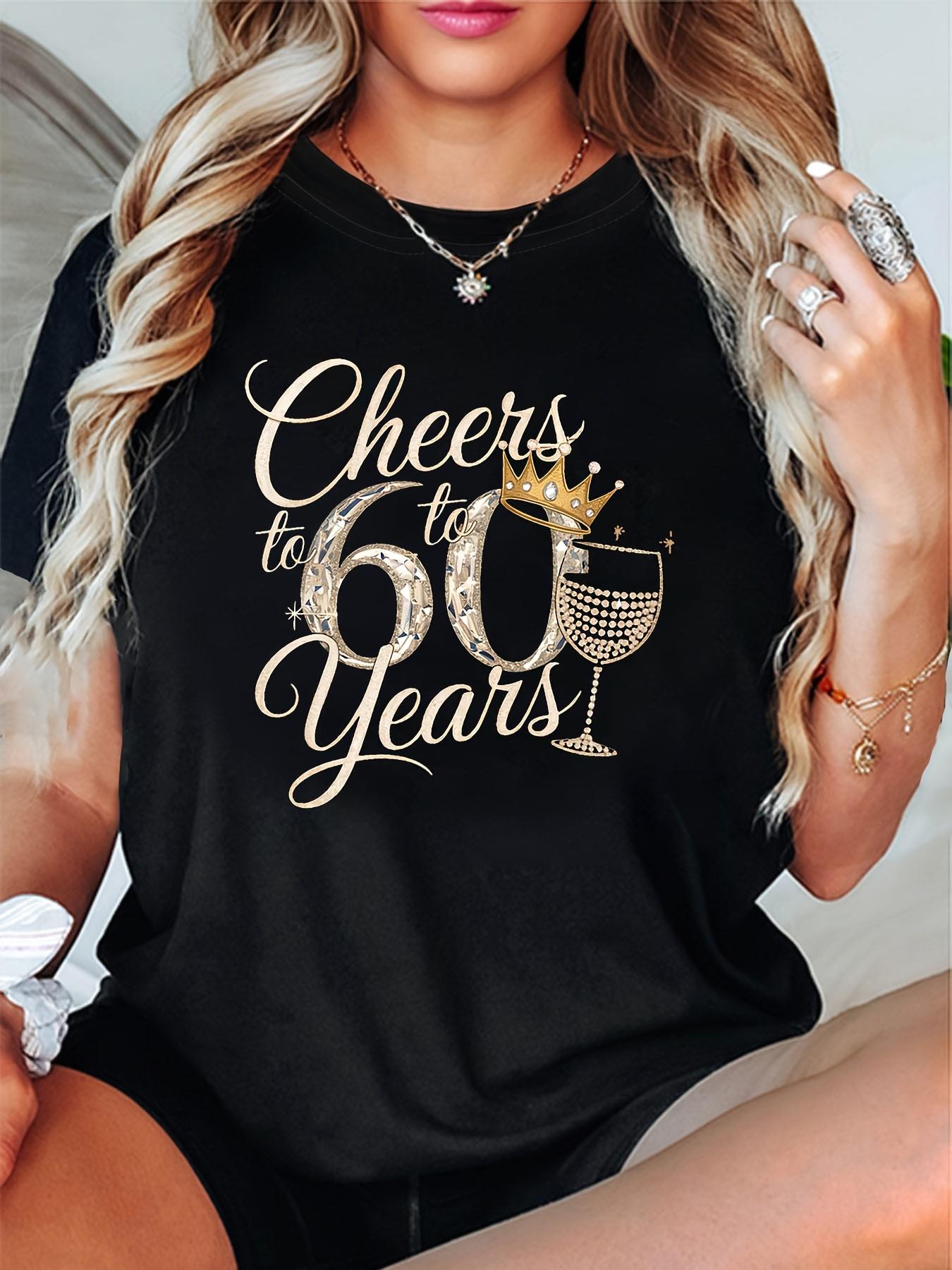 Plus Size, Cheers to 60 Years Graphic Print Plus Size Women s T-shirt, Short Sleeve Crew Neck Casual Top for Summer & Spring, Women s Clothing 5XL різнокольоровий
Plus Size, Cheers to 60 Years Graphic Print Plus Size Women s T-shirt, Short Sleeve Crew Neck Casual Top for Summer & Spring, Women s Clothing 5XL різнокольоровий