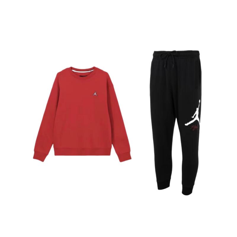 Jordan Crew Neck Pullover Logo Print Long Sleeve Top And Drawstring Solid Color Long Pants Casual Sports Set Men sets FD7346-010+DQ7521-687 L
Jordan Crew Neck Pullover Logo Print Long Sleeve Top And Drawstring Solid Color Long Pants Casual Sports Set Men sets FD7346-010+DQ7521-687 L