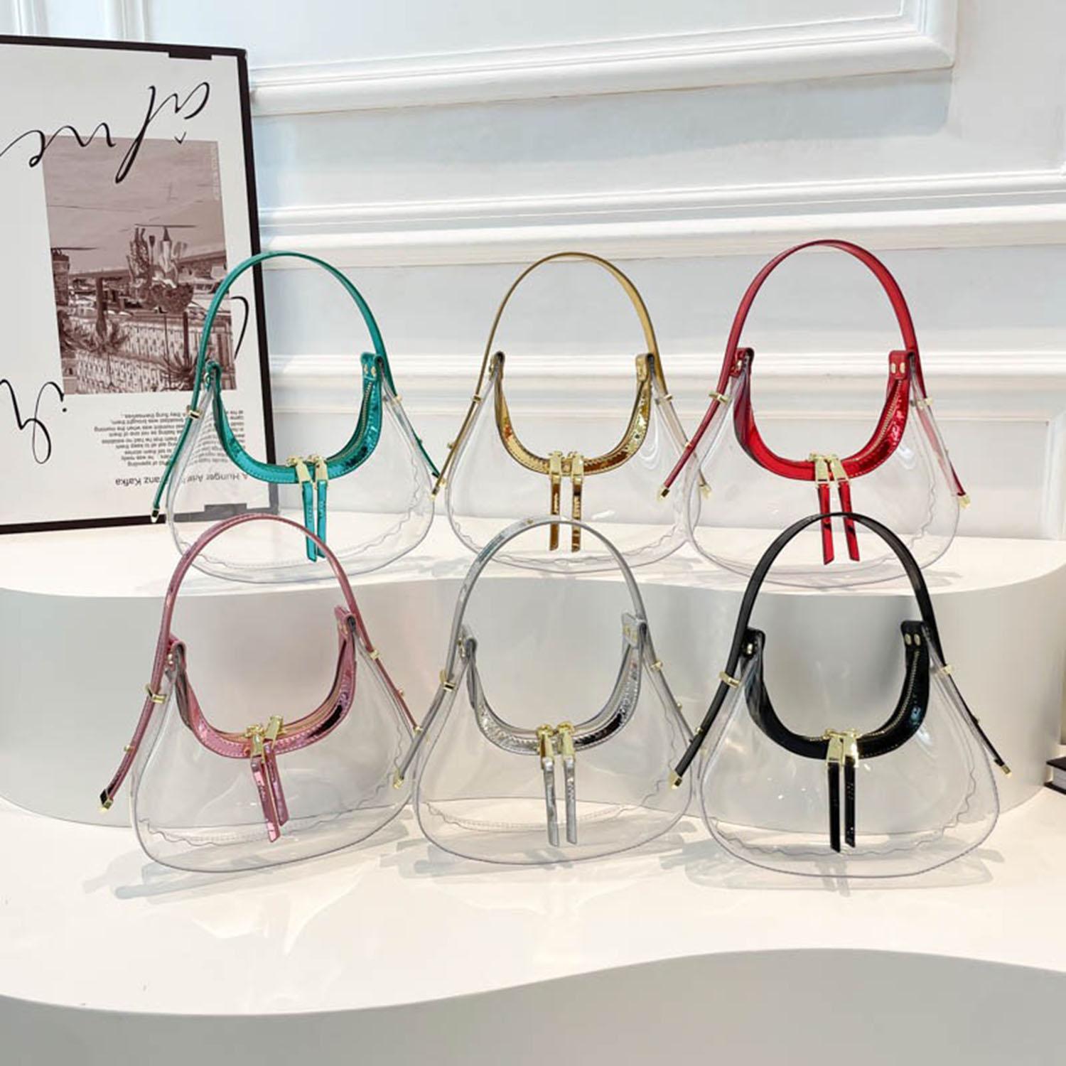 Women s transparent beach jelly bag large moon bag trendy and fashionable one shoulder armpit bag рожевий
Women s transparent beach jelly bag large moon bag trendy and fashionable one shoulder armpit bag рожевий