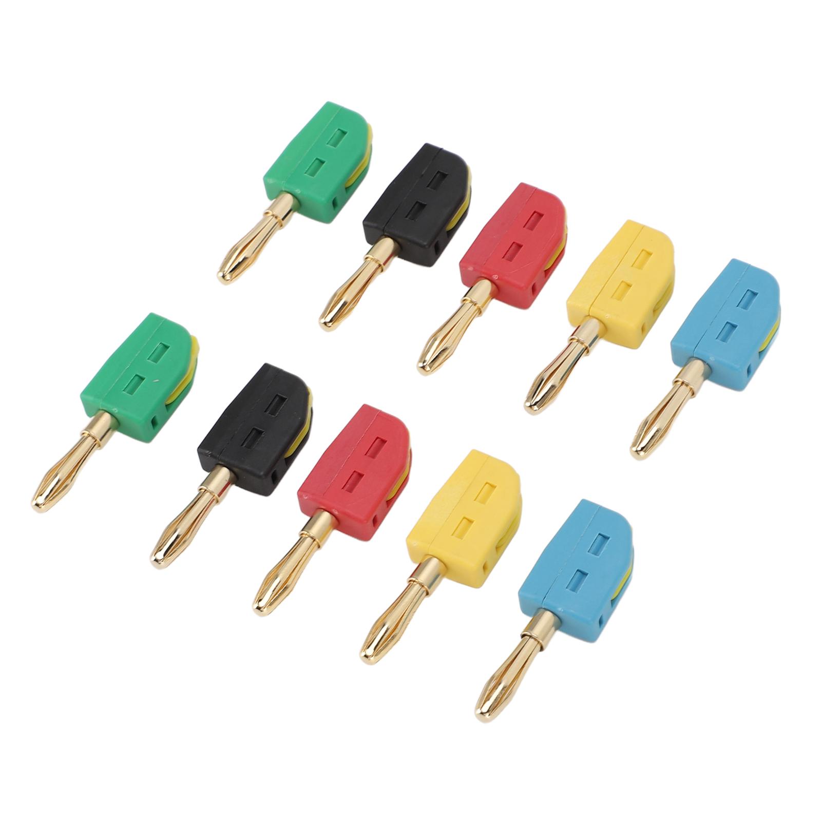 10 Pcs 4mm Banana Plug 32A Gold Plated Brass Quick Connect Banana Connector for Testing Equipment
10 Pcs 4mm Banana Plug 32A Gold Plated Brass Quick Connect Banana Connector for Testing Equipment