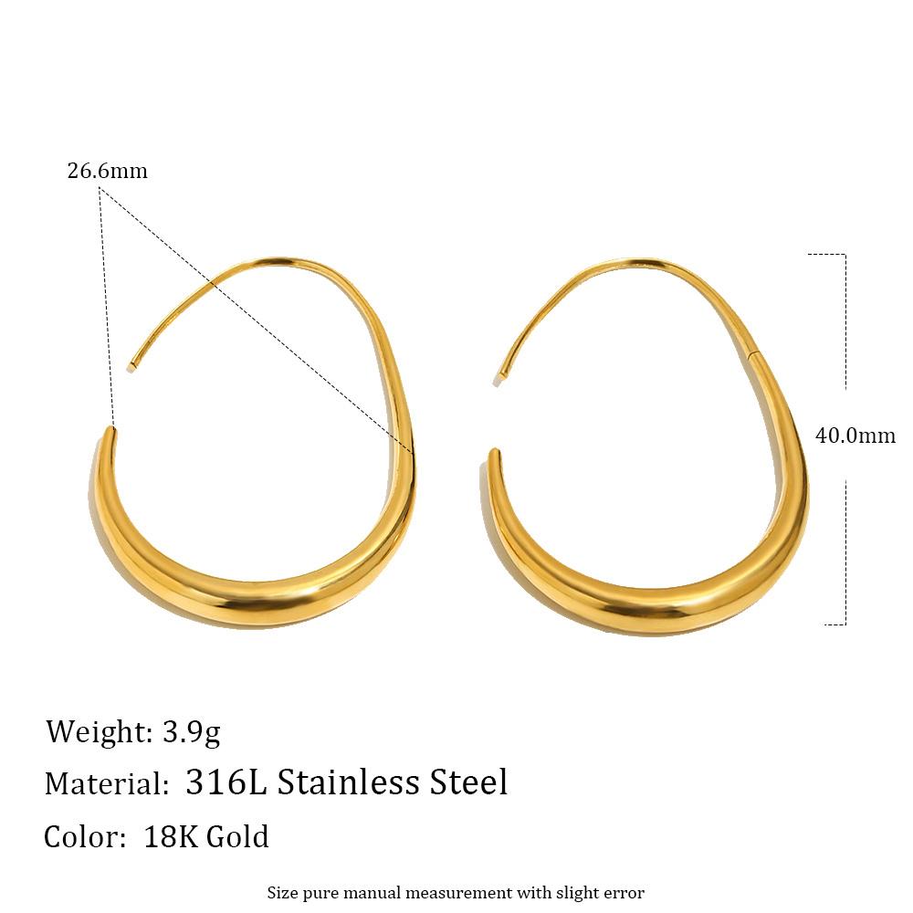 MamacitaSlay 316L Stainless Steel Pear Shape Hollow Out Hoop Earrings 18K Gold Plated Waterproof Jewelry Women s Unique Earrings
MamacitaSlay 316L Stainless Steel Pear Shape Hollow Out Hoop Earrings 18K Gold Plated Waterproof Jewelry Women s Unique Earrings