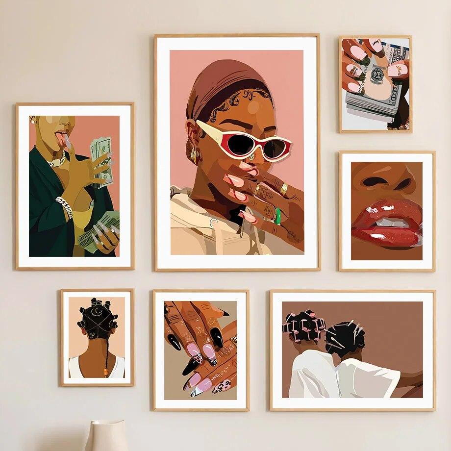 Wall Art Canvas Painting Hip-Hop Black Fashion Party Girl Modern Living Room Decoration Poster And Print Home Salon Wall Picture No Frame
Wall Art Canvas Painting Hip-Hop Black Fashion Party Girl Modern Living Room Decoration Poster And Print Home Salon Wall Picture No Frame