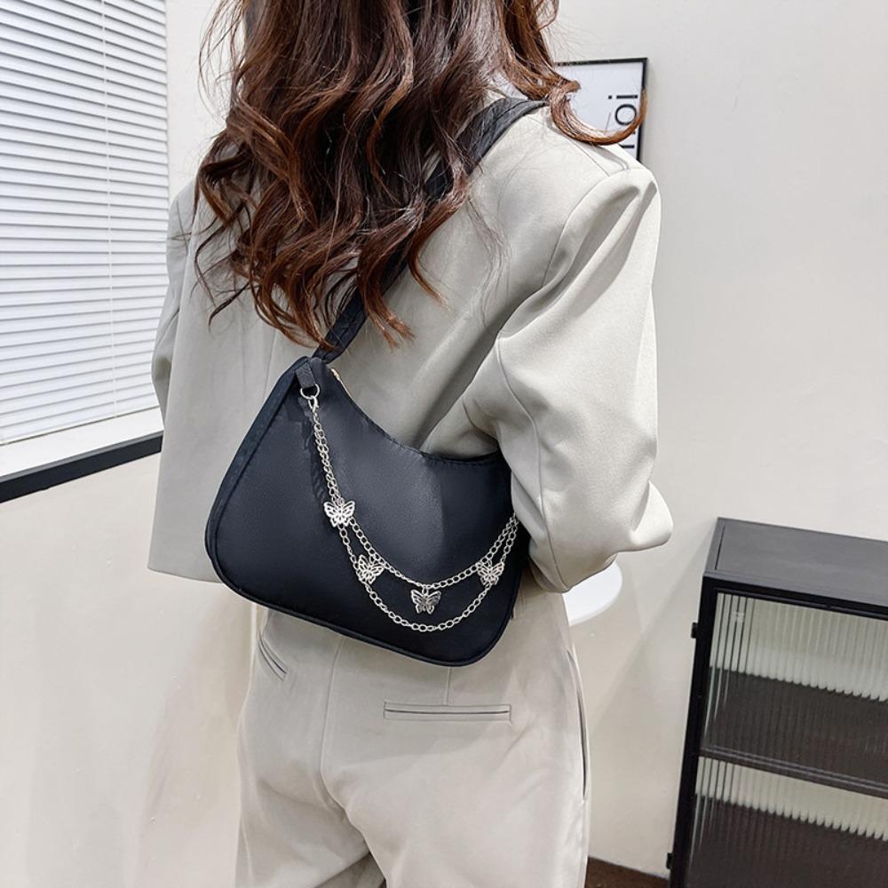 Solid Color Underarm Bag Butterfly Chain Women Handbags Retro Messenger Bag Travel
Solid Color Underarm Bag Butterfly Chain Women Handbags Retro Messenger Bag Travel