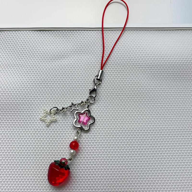 Cute Strawberry Phone Charm Lanyard Phone Chain Beaded Keychain Bag Purse Pendant For Women Girls as the picture
Cute Strawberry Phone Charm Lanyard Phone Chain Beaded Keychain Bag Purse Pendant For Women Girls as the picture
