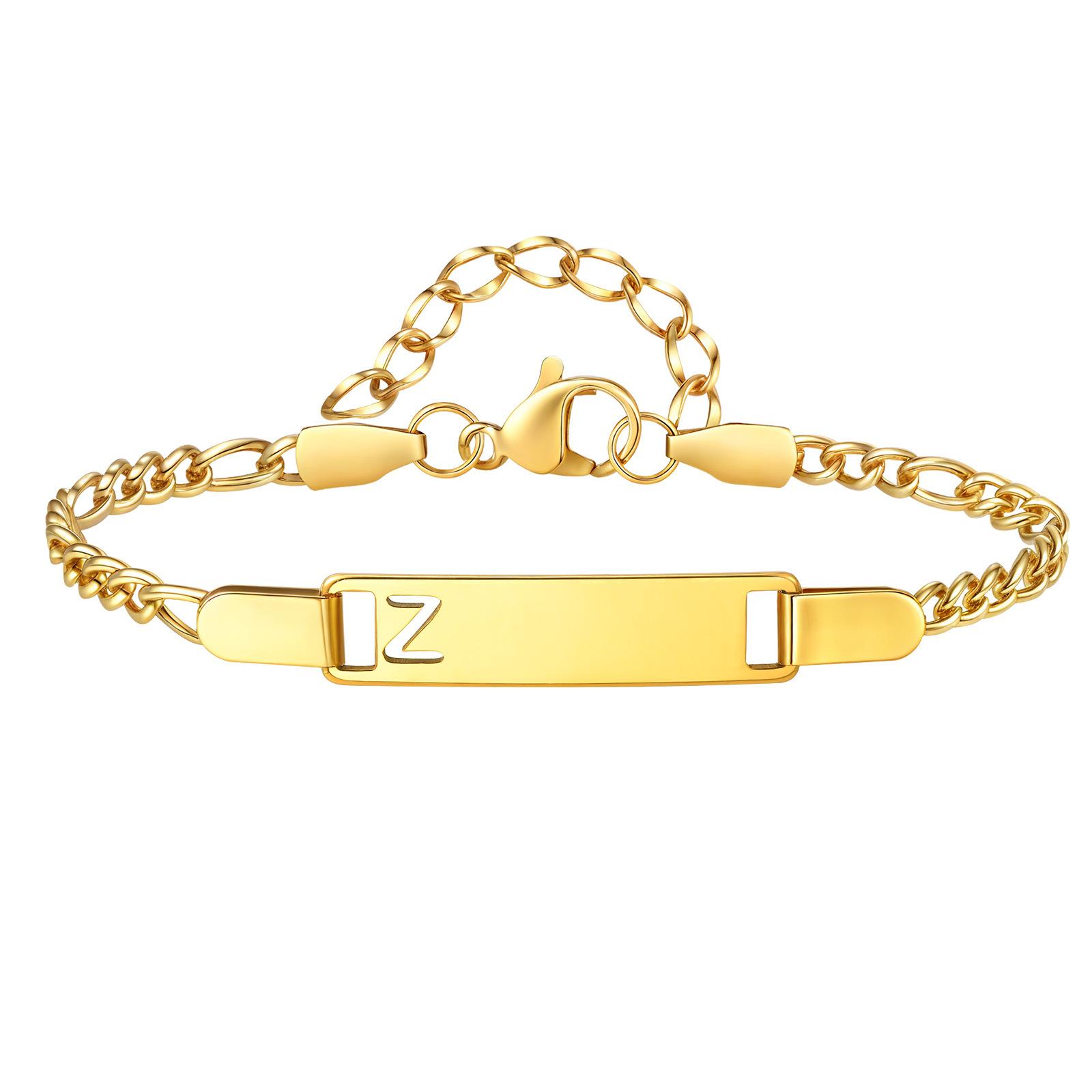 Stainless Steel Plated 18K Gold Hollow Name Letter Blank Curved Brand Personality Lettering Women S Bracelet Br-2086
Stainless Steel Plated 18K Gold Hollow Name Letter Blank Curved Brand Personality Lettering Women S Bracelet Br-2086