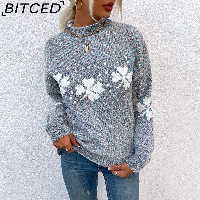 BITCED Fall/Winter Christmas Sweater Casual Women s Half-High Neck Snowflake Knit Top XL темно-серого
BITCED Fall/Winter Christmas Sweater Casual Women s Half-High Neck Snowflake Knit Top XL темно-серого