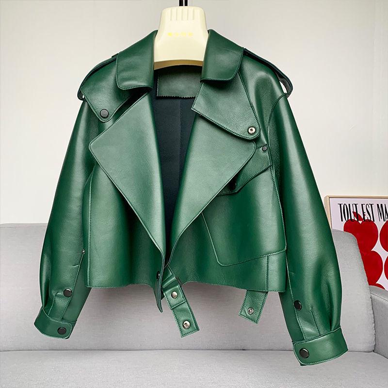 New Lambskin Women s Genuine Leather Loose Motorcycle Jacket – Versatile, Fashionable Korean Style Outerwear for All Ages Small зелений
New Lambskin Women s Genuine Leather Loose Motorcycle Jacket – Versatile, Fashionable Korean Style Outerwear for All Ages Small зелений