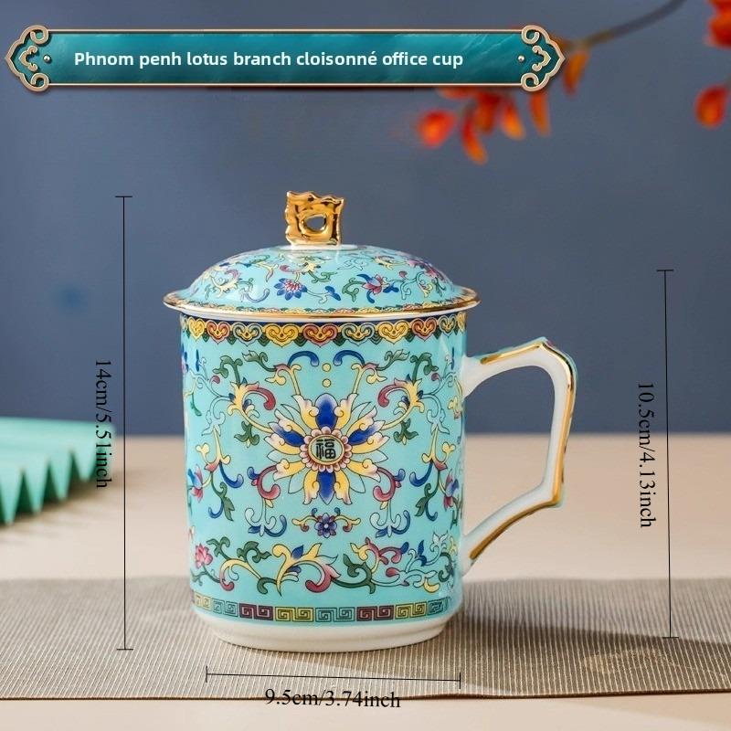 1pc Chinese Blue and White Enamel Ceramic Cup for Office Meeting Home Use Tea Making with Lid Bone Porcelain Water Cup, 500ml 400-600ml
1pc Chinese Blue and White Enamel Ceramic Cup for Office Meeting Home Use Tea Making with Lid Bone Porcelain Water Cup, 500ml 400-600ml