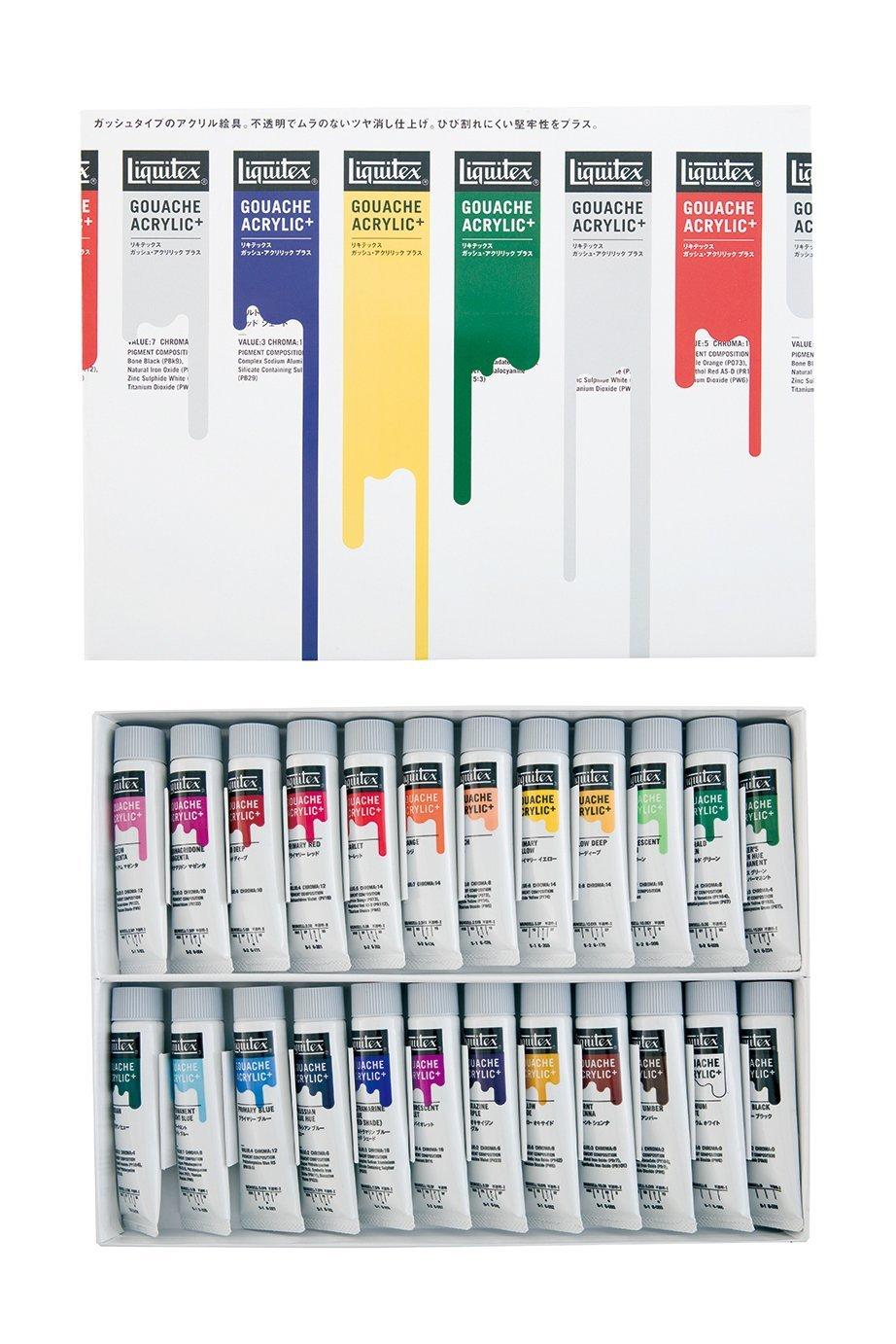 Liquitex Gouache Acrylic Plus 24-Color Set, 20mL each, 15821824
Liquitex Gouache Acrylic Plus 24-Color Set, 20mL each, 15821824