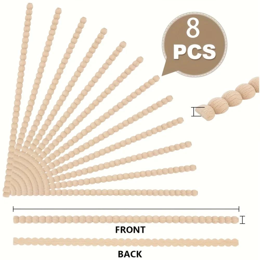 12 Pcs Top Quality Decorative Beaded Wood Trim Molding Half Wooden Beads Unfinished 3D Pearls for Home Decor Other&Other
12 Pcs Top Quality Decorative Beaded Wood Trim Molding Half Wooden Beads Unfinished 3D Pearls for Home Decor Other&Other