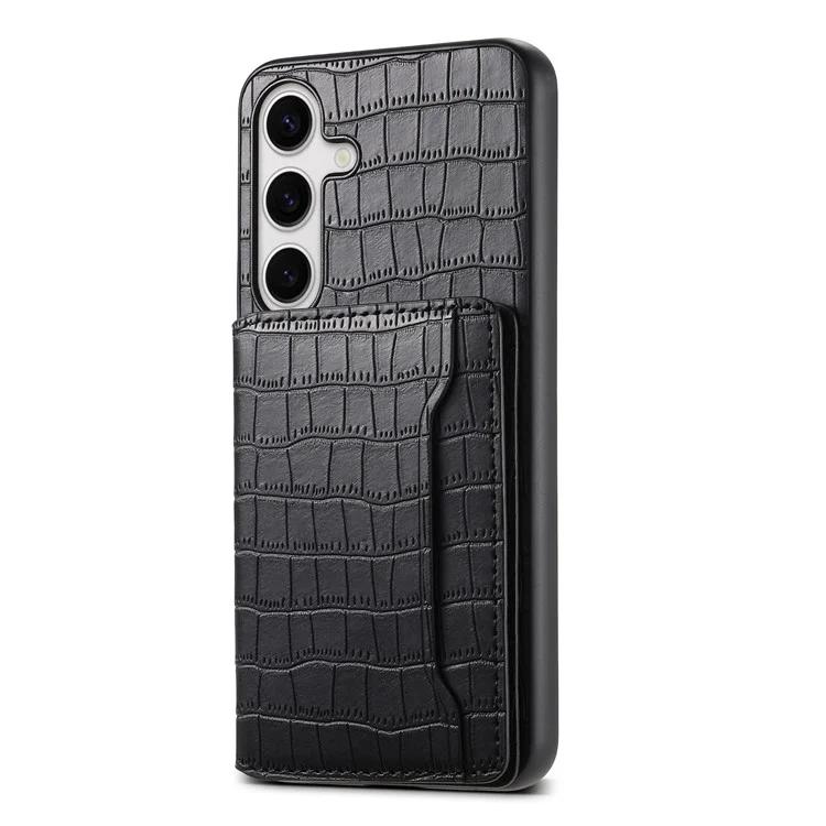 For Samsung Galaxy S24+ Case with Card Holder Crocodile Texture PU Leather Phone Back Cover
For Samsung Galaxy S24+ Case with Card Holder Crocodile Texture PU Leather Phone Back Cover
