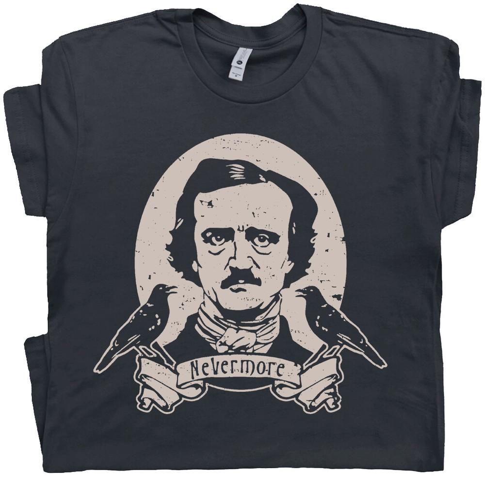 Edgar Allan Poe T Shirt Horror Movie Raven Book HP Lovecraft Gothic Graphic Tee 4XL
Edgar Allan Poe T Shirt Horror Movie Raven Book HP Lovecraft Gothic Graphic Tee 4XL