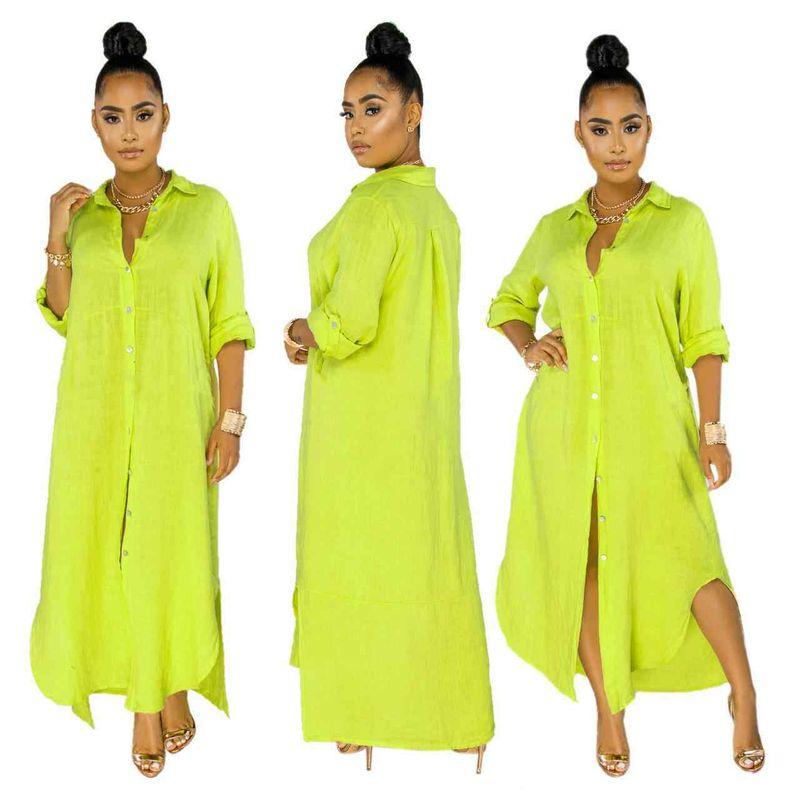 Smr9620 Cross-Border Platform Supply Source Amazon New European and American Sexy Fashion Foreign Trade Solid Color Women s Shirt Dress Fluorescent Green L
Smr9620 Cross-Border Platform Supply Source Amazon New European and American Sexy Fashion Foreign Trade Solid Color Women s Shirt Dress Fluorescent Green L