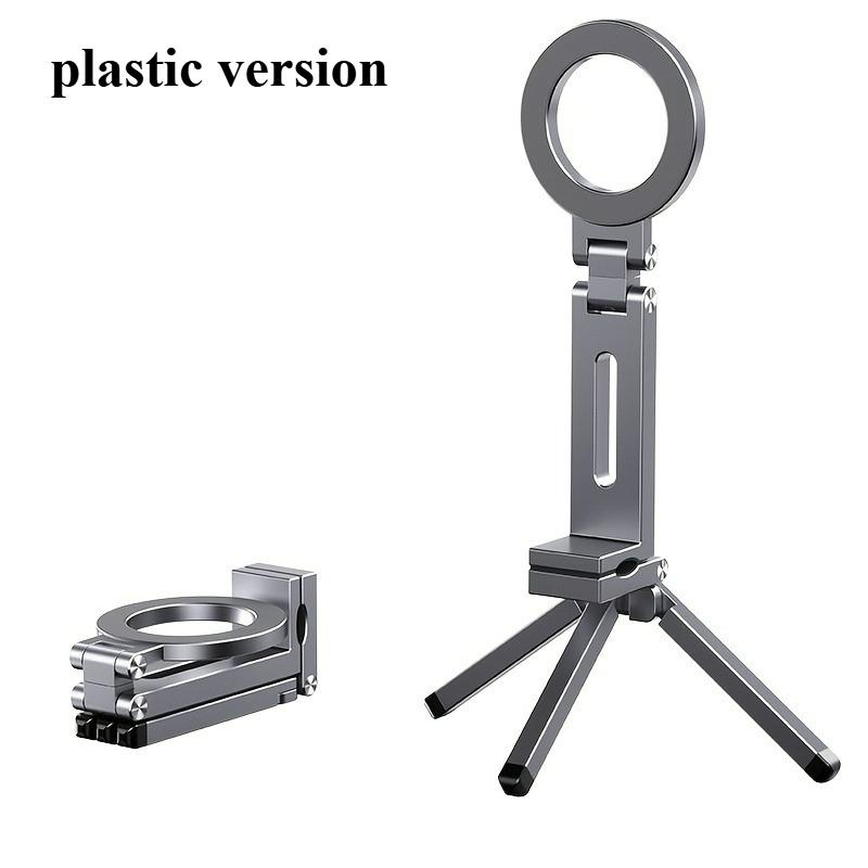 1pc Portable Magnetic Tripod Stand, Rotating Plastic/Metal Phone Holder for Travel - Use on Airplane Train Seat, Live Streaming
1pc Portable Magnetic Tripod Stand, Rotating Plastic/Metal Phone Holder for Travel - Use on Airplane Train Seat, Live Streaming