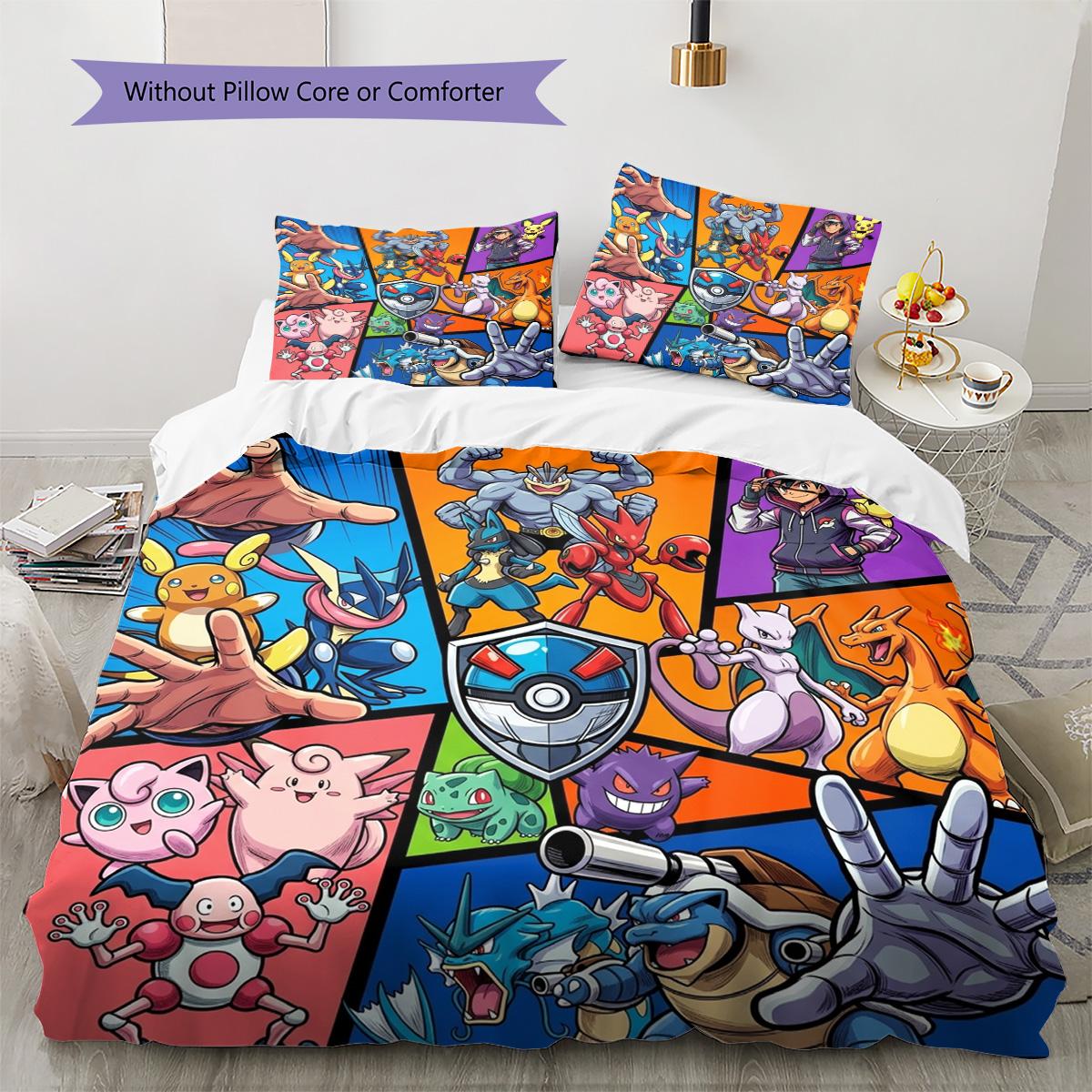 Pokemon Pattern Bedding Quilt Set Quilt Cover Pillowcase Home Decoration Birthday Gift (1 * duvet cover + 2 * pillowcase, without core) 135x200cm
Pokemon Pattern Bedding Quilt Set Quilt Cover Pillowcase Home Decoration Birthday Gift (1 * duvet cover + 2 * pillowcase, without core) 135x200cm