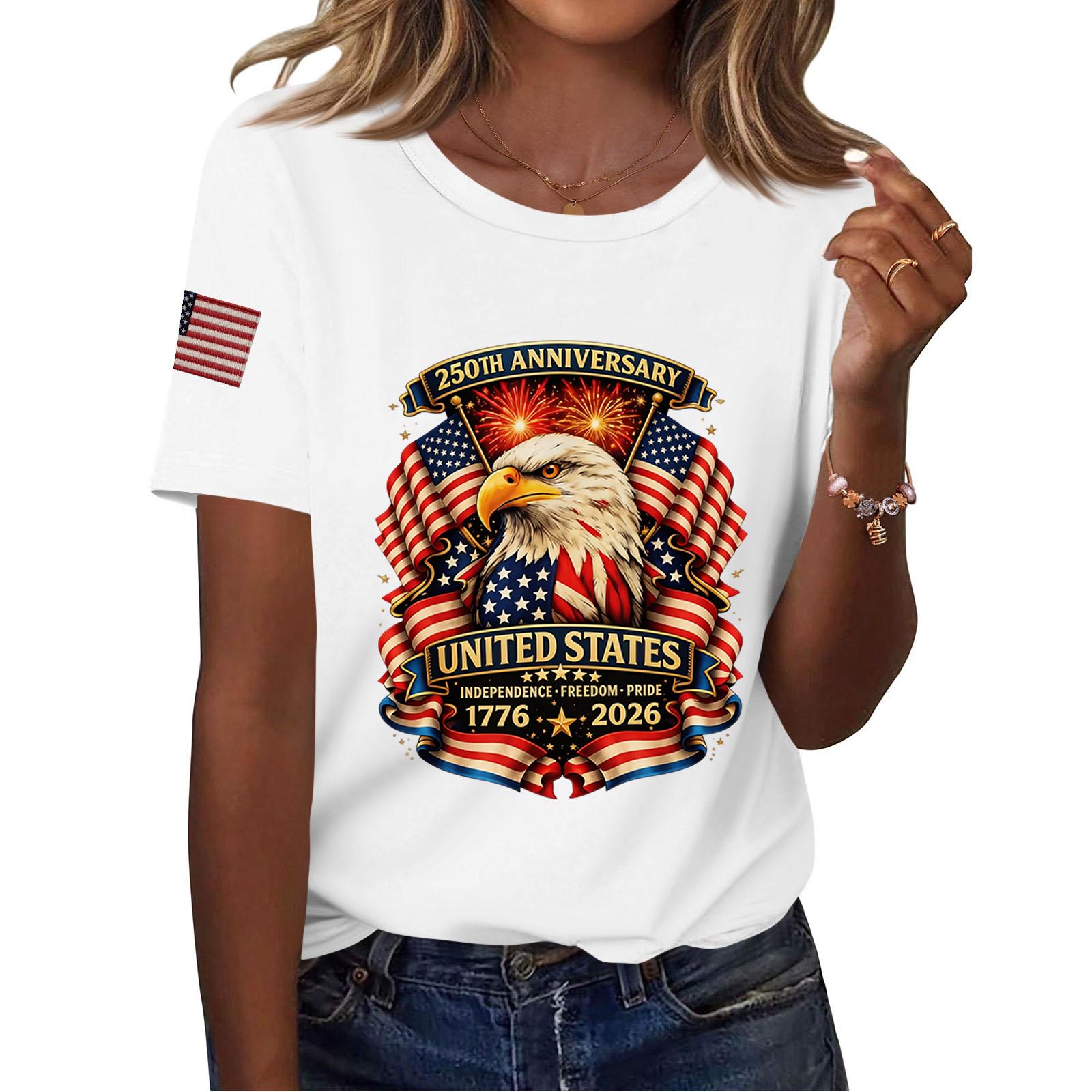 Women s Fashion Casual Printed Short Sleeve Round Neck Pullover Tops XL білий
Women s Fashion Casual Printed Short Sleeve Round Neck Pullover Tops XL білий