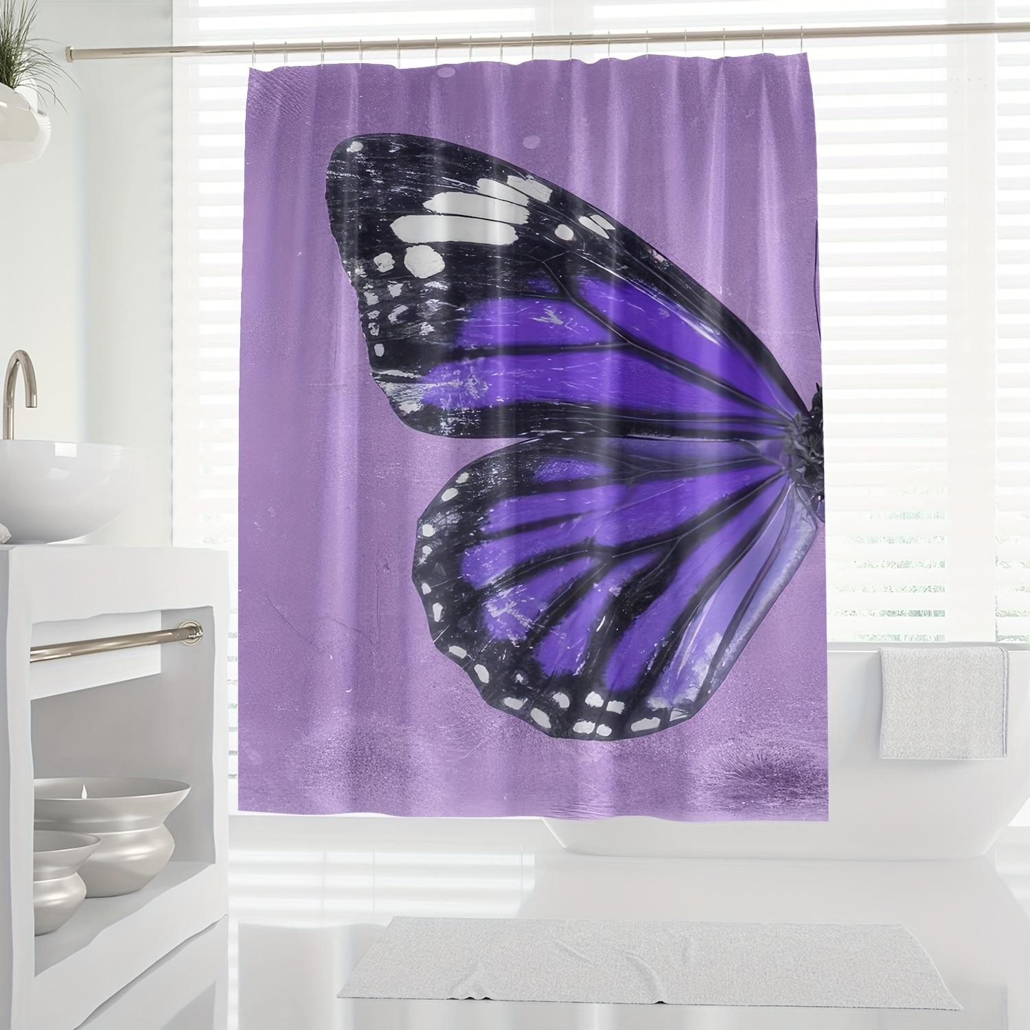 1Pc Vibrant Purple Butterfly Wing Print Shower Curtain, Modern Style Bathroom Decor, Digital Printed, 70.87X70.87 Inches Polyest W60H190(CM)-1 Pcs
1Pc Vibrant Purple Butterfly Wing Print Shower Curtain, Modern Style Bathroom Decor, Digital Printed, 70.87X70.87 Inches Polyest W60H190(CM)-1 Pcs