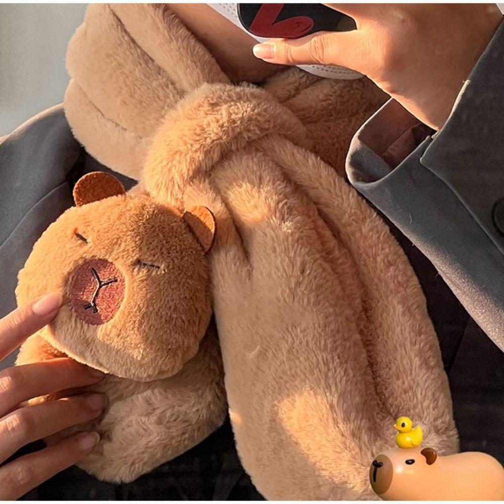 Animal Women Crossover Neckerchief Kawaii Student Windproof Scarves Capybara Plush Scarf
Animal Women Crossover Neckerchief Kawaii Student Windproof Scarves Capybara Plush Scarf
