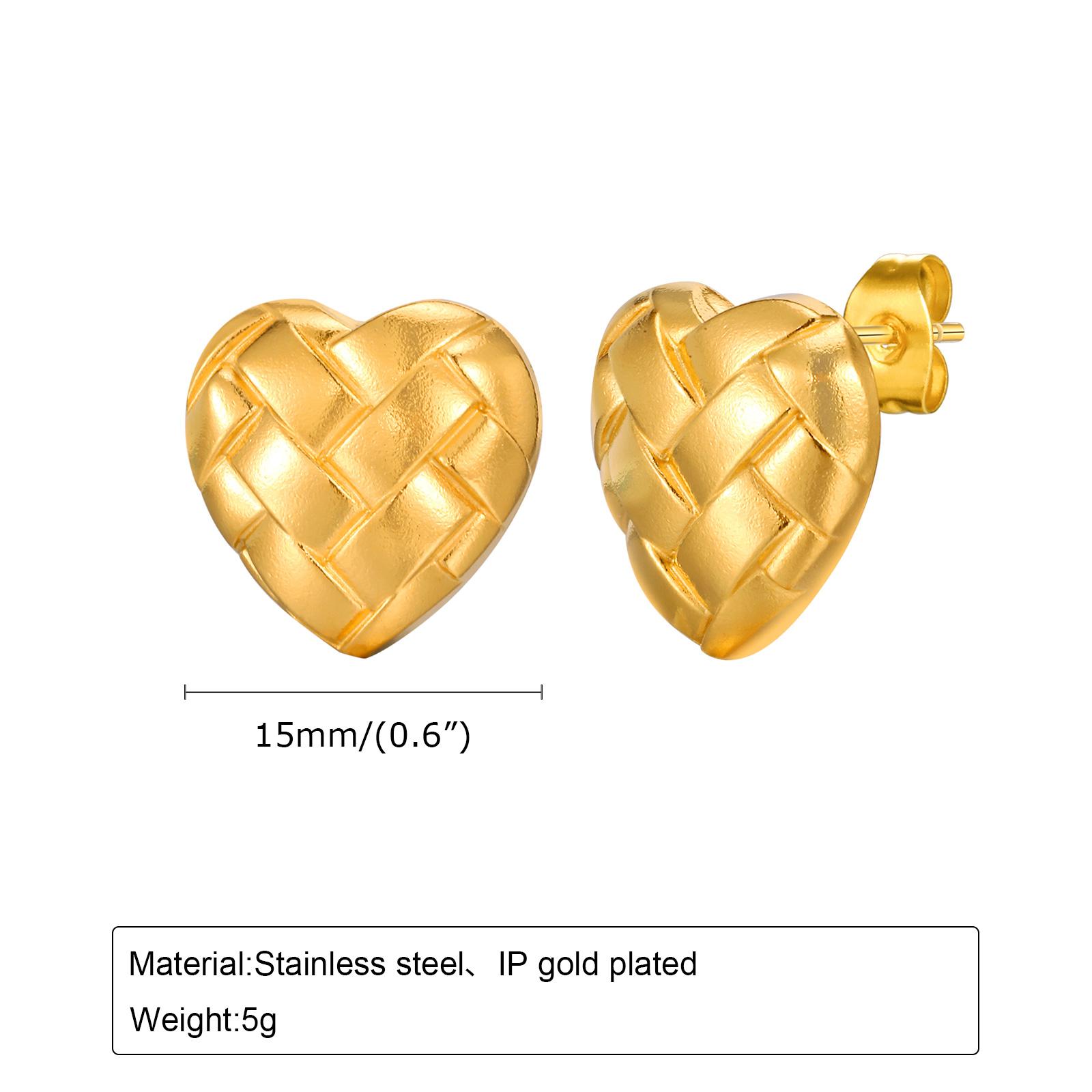 Geometric Stud Earring, Vintage Square and Heart Women Weave Earrings, Stainless Steel Jewelry
Geometric Stud Earring, Vintage Square and Heart Women Weave Earrings, Stainless Steel Jewelry