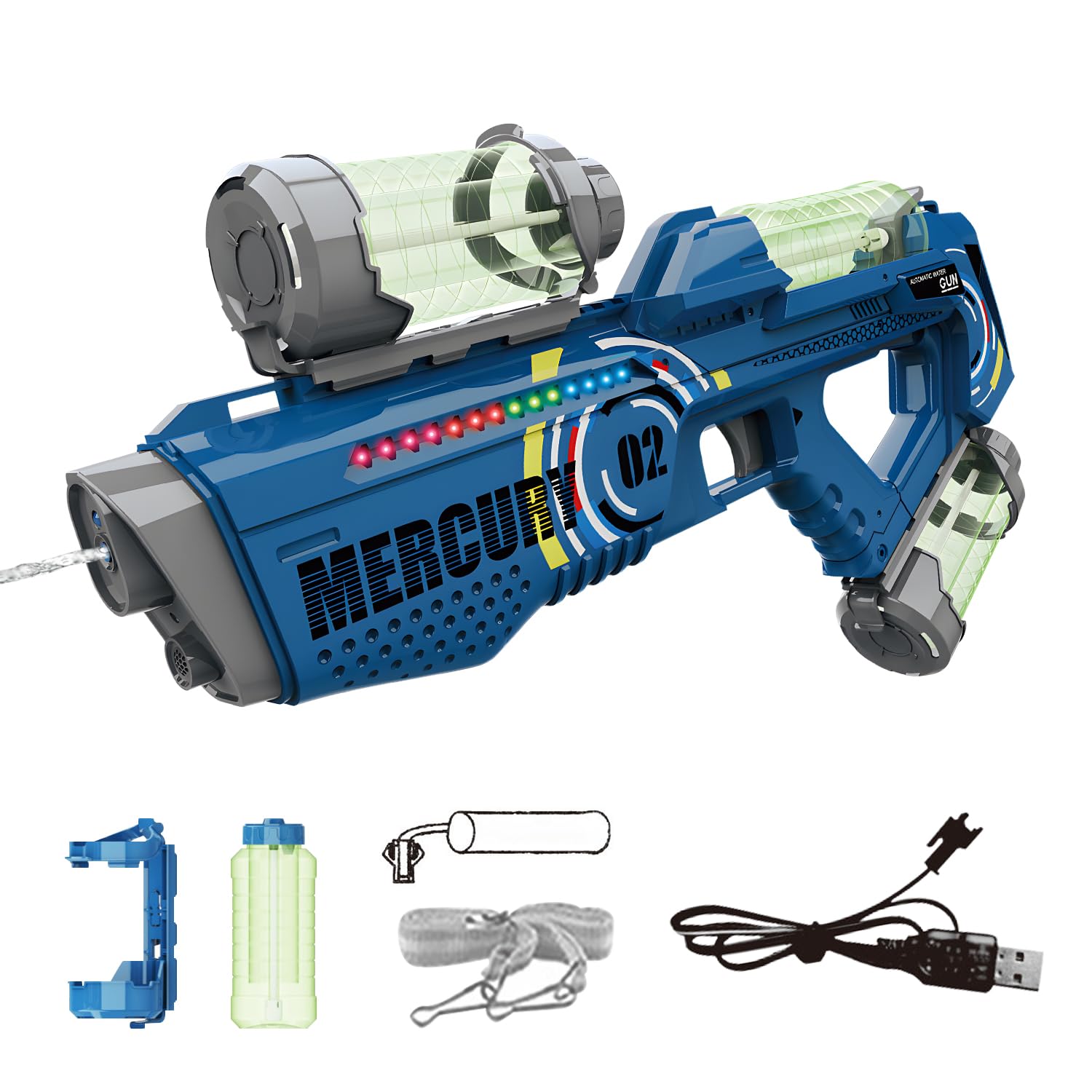 XIJIANG Electric Water Gun with LED Light and Sound Effects, Large Capacity Dunk, Super Powerful Distance, Rapid Fire, USB Charging, Perfect for
XIJIANG Electric Water Gun with LED Light and Sound Effects, Large Capacity Dunk, Super Powerful Distance, Rapid Fire, USB Charging, Perfect for