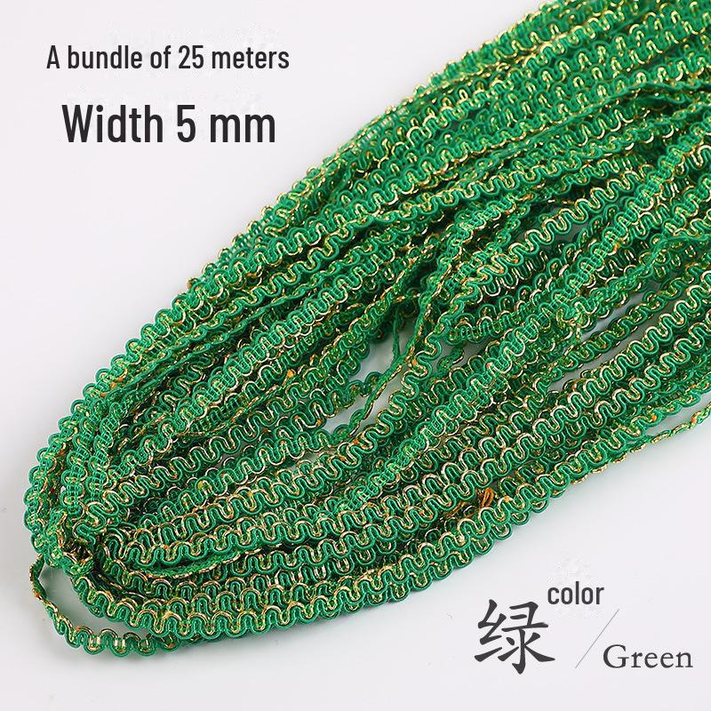 5мм Золота та Срібна Хвиляста Мереживна Стрічка для DIY Аксесуарів для Одягу
5мм Золота та Срібна Хвиляста Мереживна Стрічка для DIY Аксесуарів для Одягу