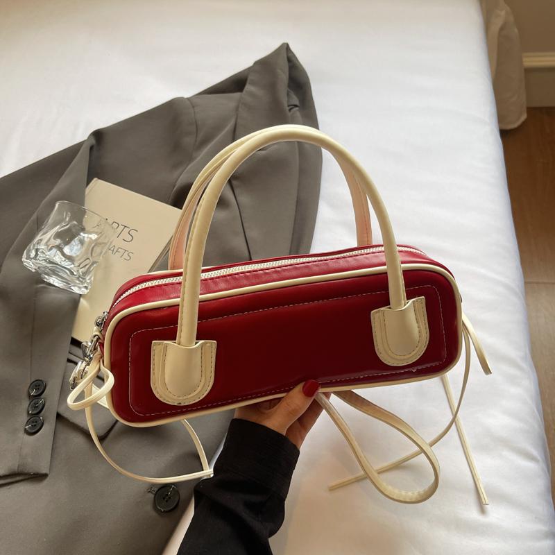 Ctrast Color Top-handle Bags For Women 2026 New Luxury Designer Purses And Handbags Casual Street Small Shoulder Crossbody Bag 27x11x8cm бордовий
Ctrast Color Top-handle Bags For Women 2026 New Luxury Designer Purses And Handbags Casual Street Small Shoulder Crossbody Bag 27x11x8cm бордовий
