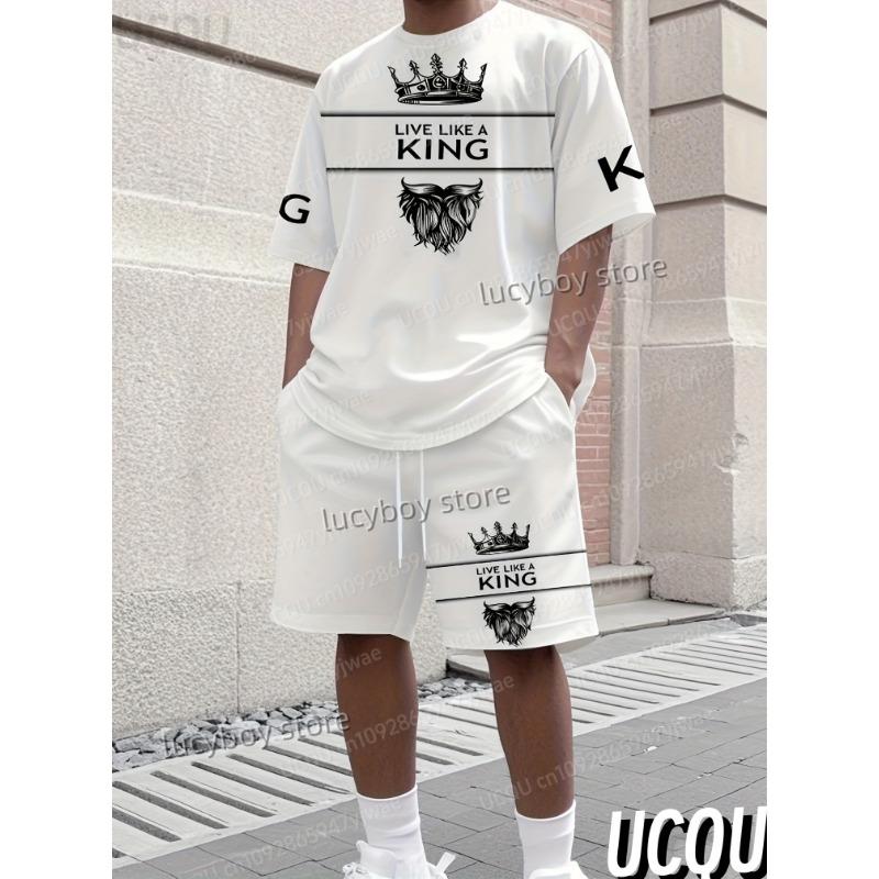 LIVE LIKE A KING Print Crown Men Tracksuit Sport T-Shirt+Shorts Suit Jogging Sport Plus Size Tracksuit 2 Piece Set Men Clothing S
LIVE LIKE A KING Print Crown Men Tracksuit Sport T-Shirt+Shorts Suit Jogging Sport Plus Size Tracksuit 2 Piece Set Men Clothing S