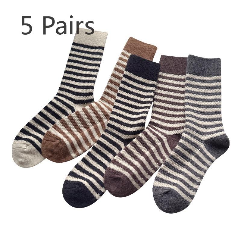 5 Pairs of Female Autumn and Winter Thick and Warm Striped Wool Sleeping Tube Socks 5 Pairs
5 Pairs of Female Autumn and Winter Thick and Warm Striped Wool Sleeping Tube Socks 5 Pairs