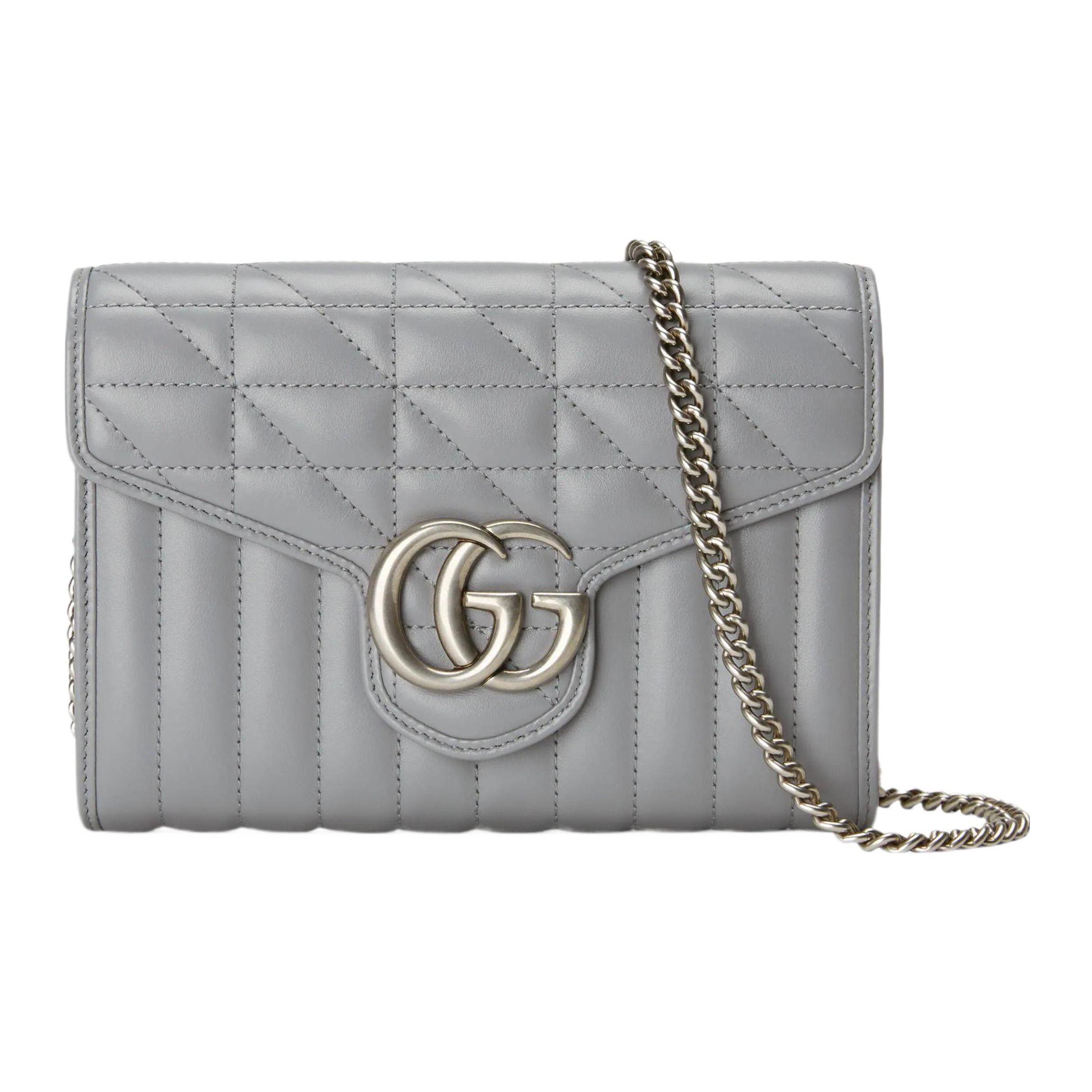Gucci GG Marmont Grey Quilted Leather Chain Wallet WOC With Silver Hardware For Women Daily Use Basic Set (Bag+Dust Bag)
Gucci GG Marmont Grey Quilted Leather Chain Wallet WOC With Silver Hardware For Women Daily Use Basic Set (Bag+Dust Bag)