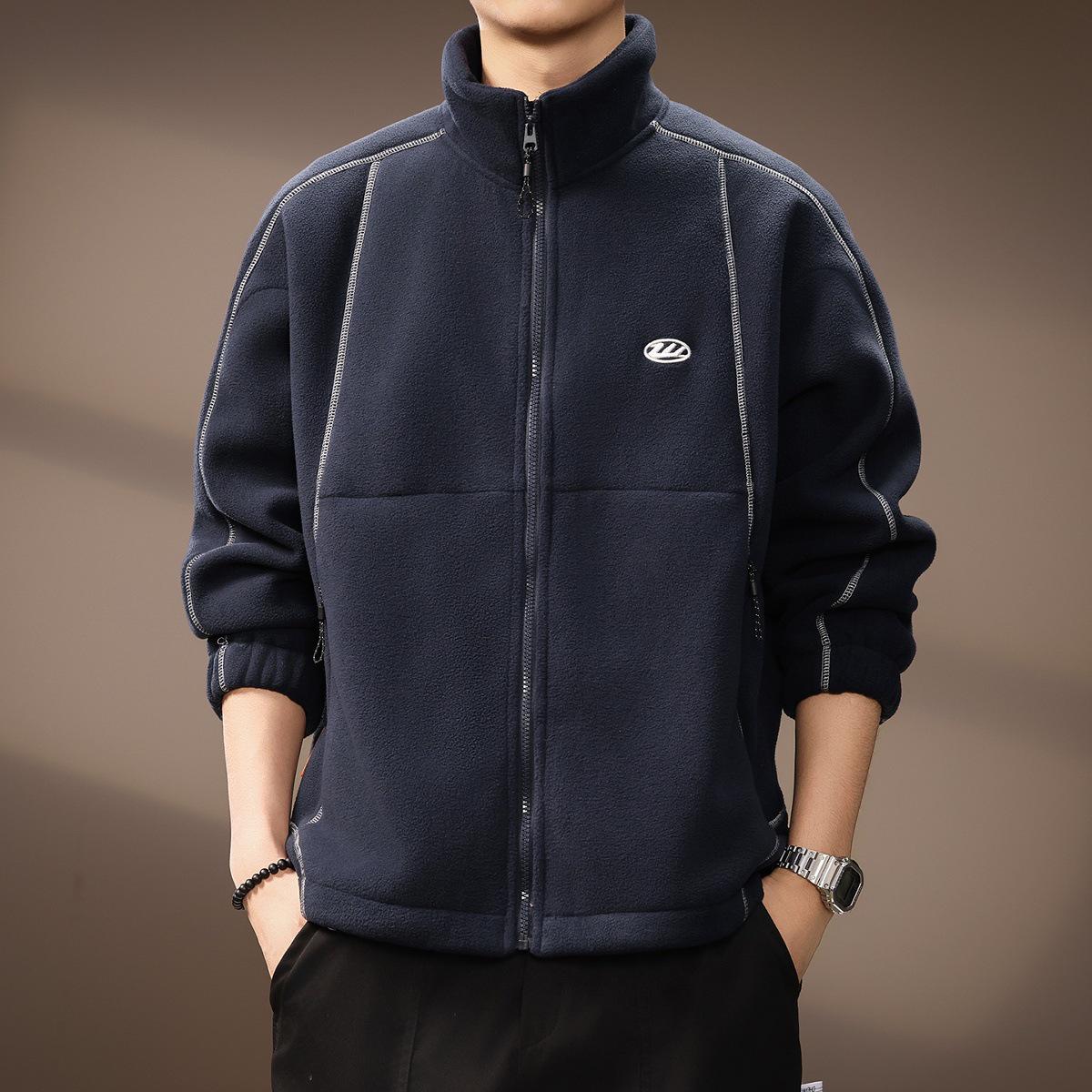 Men s High-End Striped Stand Collar Fleece Jacket – Patchwork, Autumn/Winter Versatile Style L fits 60-70 kg темно-синього кольору
Men s High-End Striped Stand Collar Fleece Jacket – Patchwork, Autumn/Winter Versatile Style L fits 60-70 kg темно-синього кольору