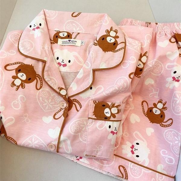 Japanese princess style full print dessert rabbit pajamas women s summer short-sleeved shorts cardigan set casual and comfortable loungewear S
Japanese princess style full print dessert rabbit pajamas women s summer short-sleeved shorts cardigan set casual and comfortable loungewear S