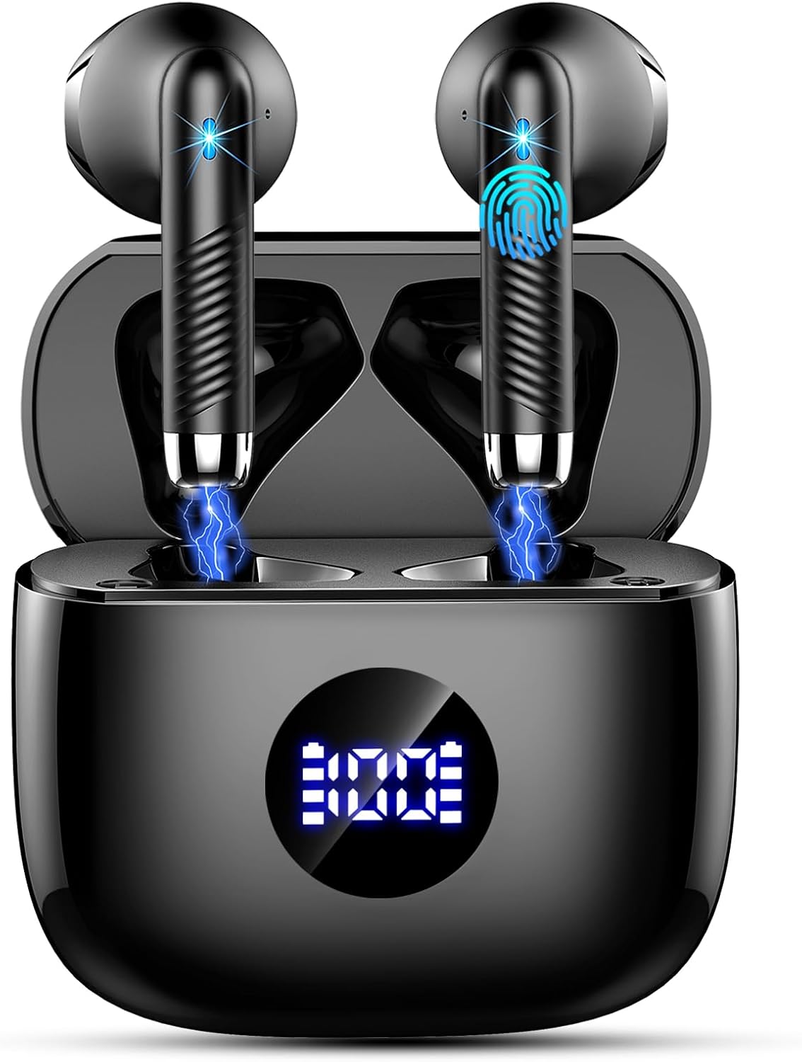 Беспроводные наушники, Bluetooth 5.4 наушники HiFi стерео, внутриканальные наушники с 4 шумоподавляющими микрофонами ENC, 40H воспроизведение вкладышей со светодиодным дисплеем чёрный
Беспроводные наушники, Bluetooth 5.4 наушники HiFi стерео, внутриканальные наушники с 4 шумоподавляющими микрофонами ENC, 40H воспроизведение вкладышей со светодиодным дисплеем чёрный