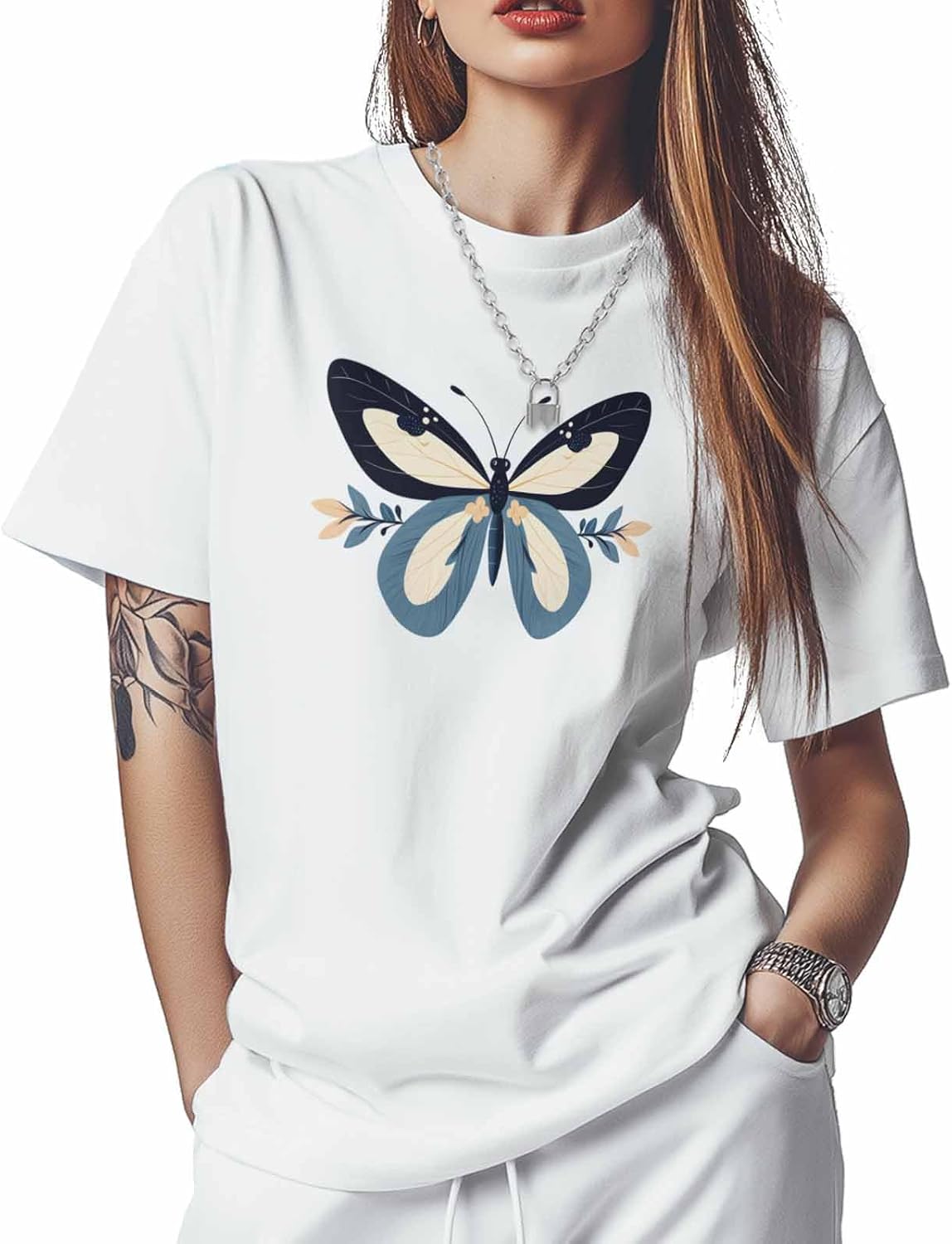 T Shirts for Women Graphic Tees Butterfly Crew Neck Short Sleeve Shirts for Women Black Blue Casual T-Shirt S разноцветный
T Shirts for Women Graphic Tees Butterfly Crew Neck Short Sleeve Shirts for Women Black Blue Casual T-Shirt S разноцветный