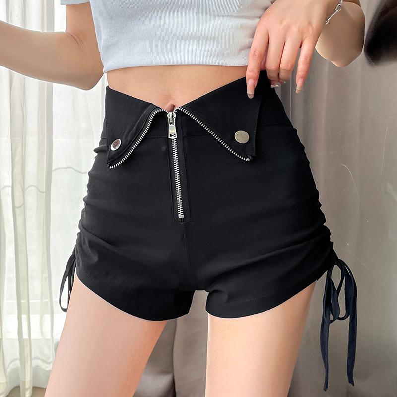 Women s Black High-Waisted Casual Shorts with Side Ties & Zipper, Korean Style, Slimming & Versatile for Autumn/Winter 2025 M чёрный
Women s Black High-Waisted Casual Shorts with Side Ties & Zipper, Korean Style, Slimming & Versatile for Autumn/Winter 2025 M чёрный